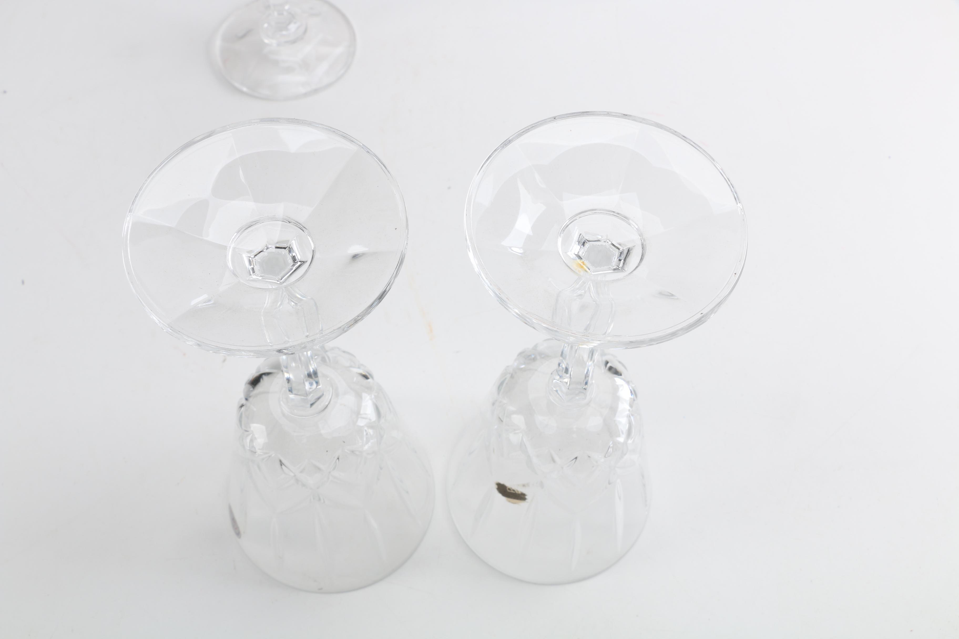 St. George Crystal Wine Glasses with Glass Decanter