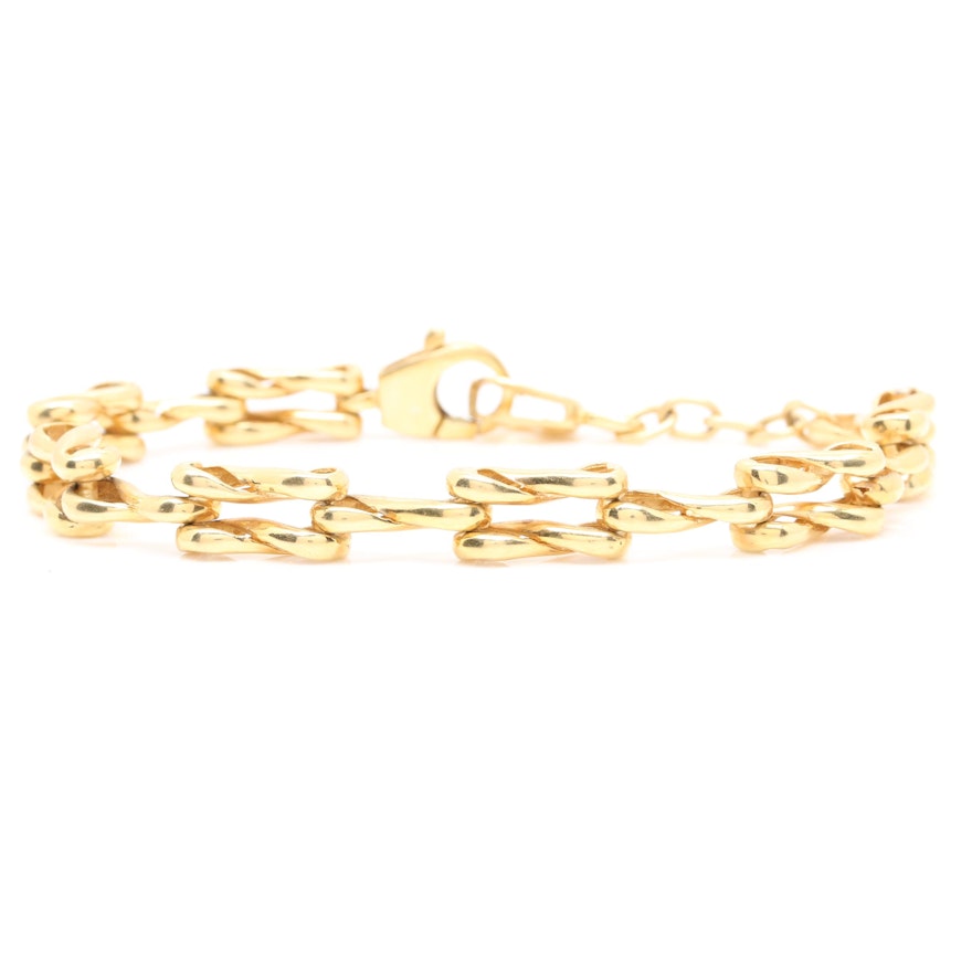 18K Yellow Gold Chain Link Bracelet