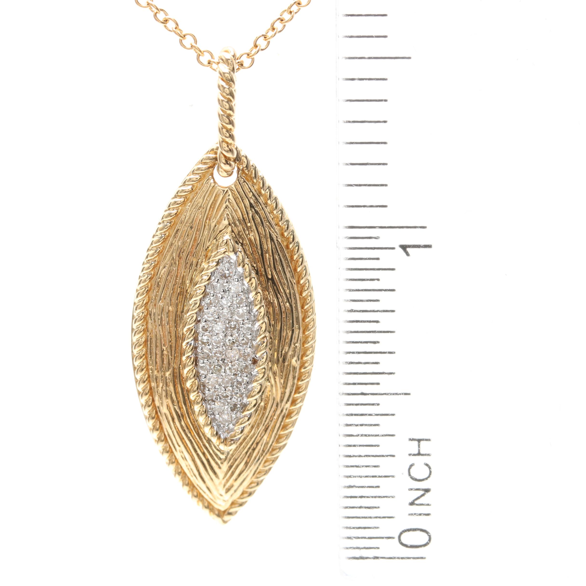14K Yellow Gold Diamond Necklace