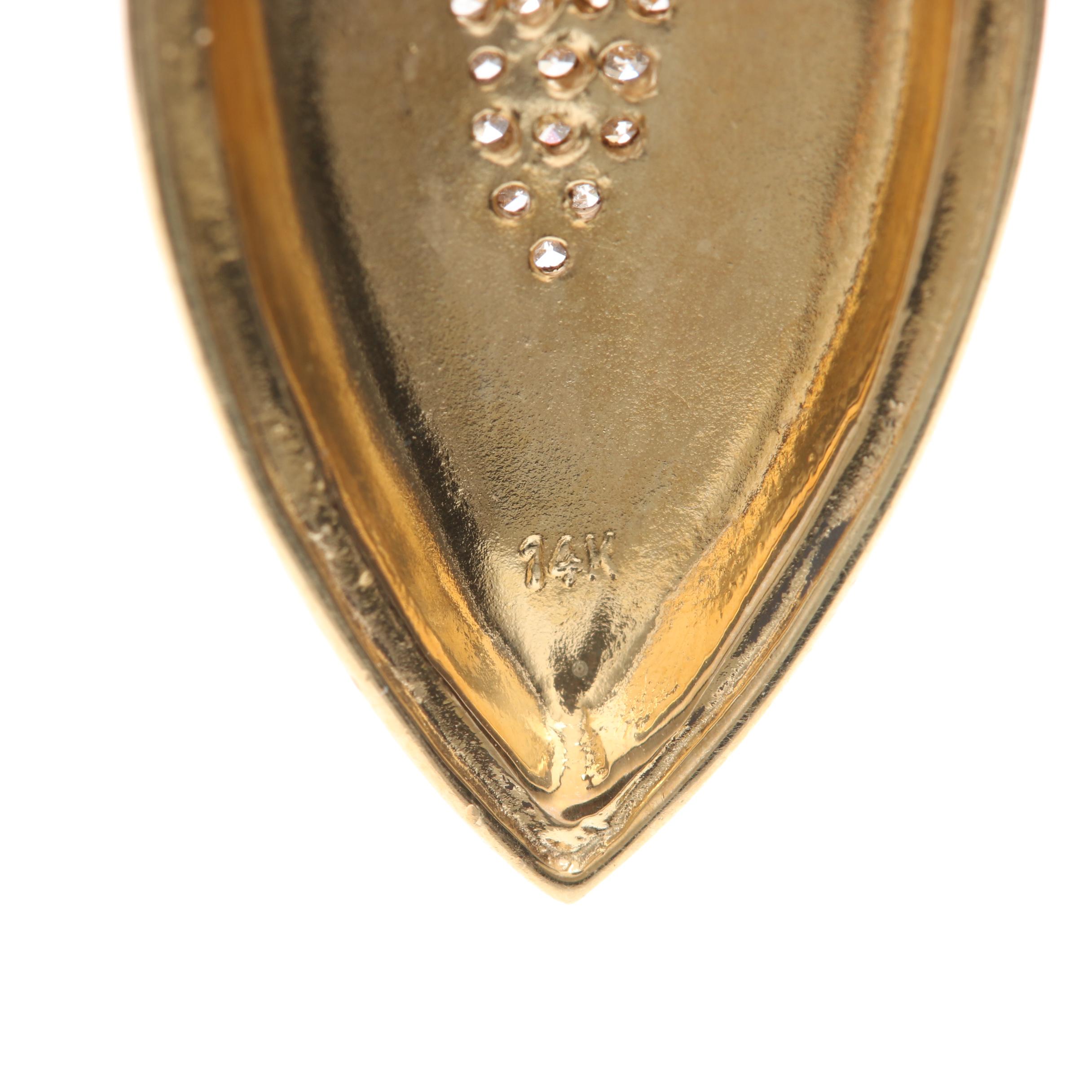 14K Yellow Gold Diamond Necklace