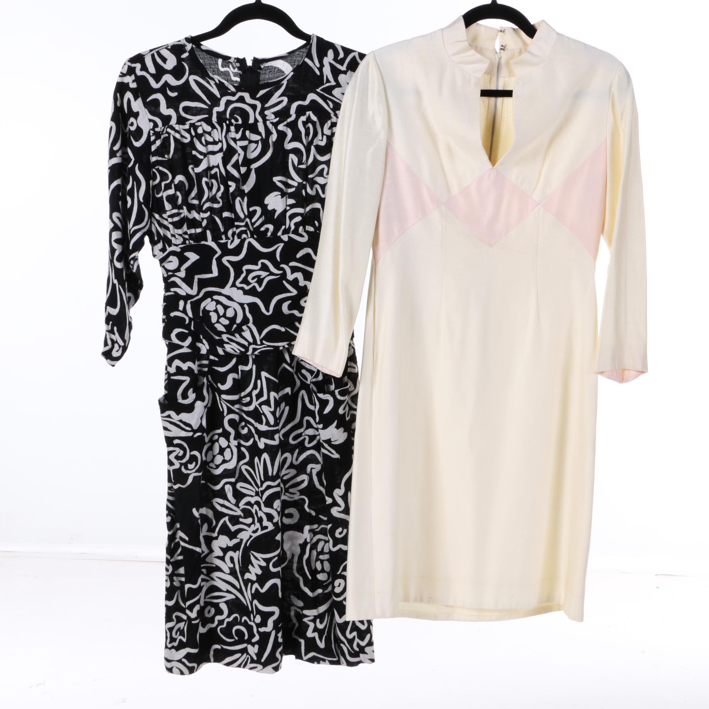 1970s Vintage Dresses Including Gay Gibson, Silk