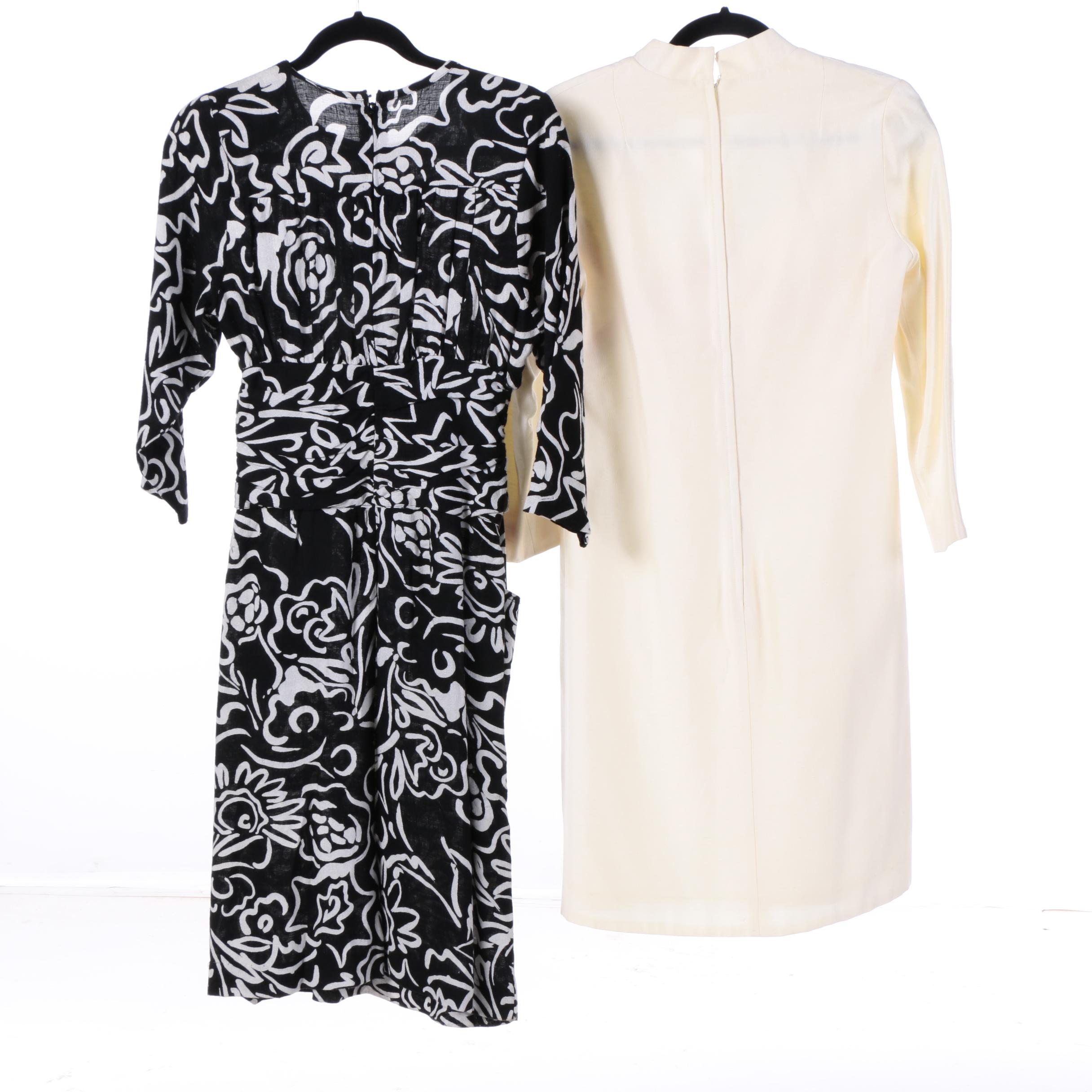 1970s Vintage Dresses Including Gay Gibson, Silk