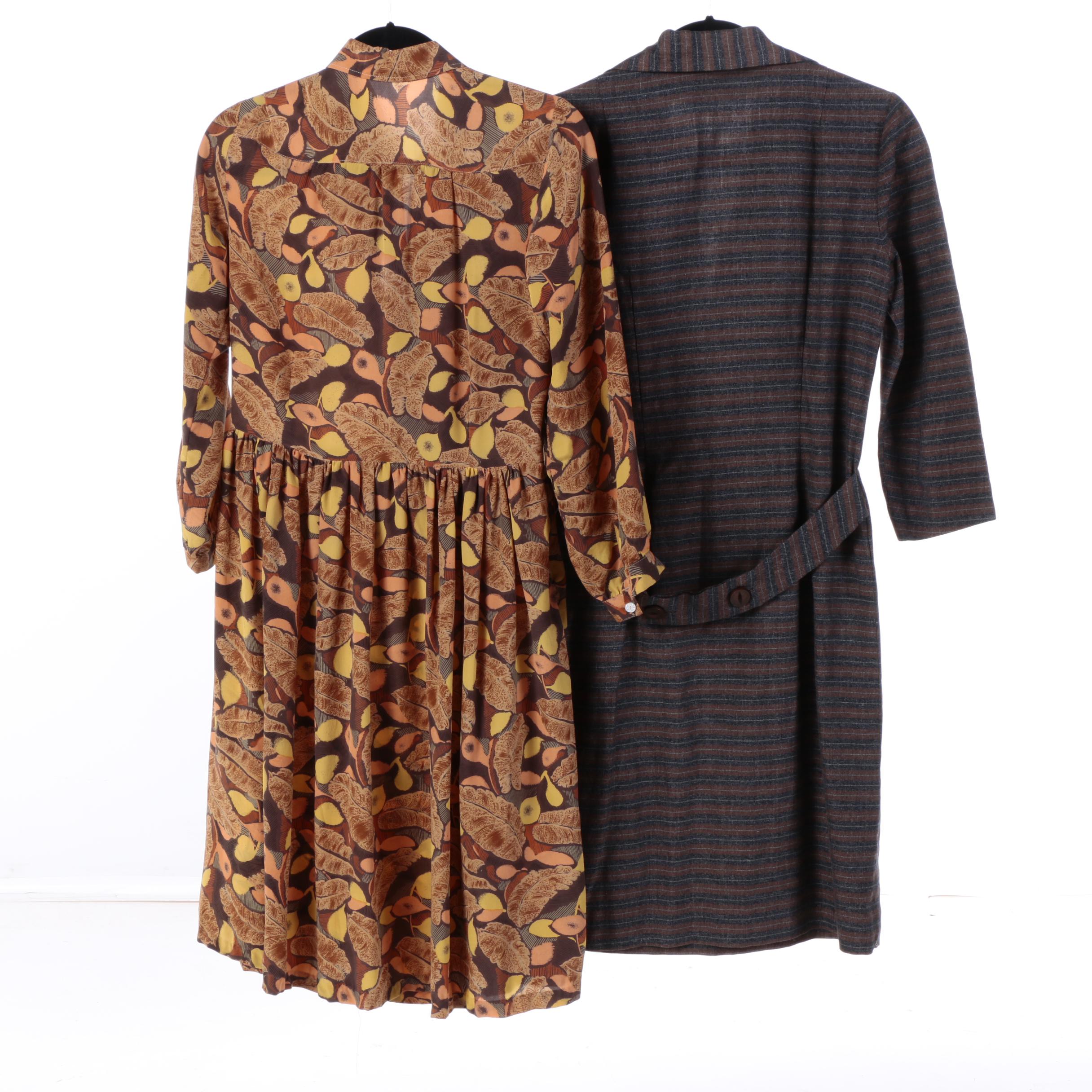 1970s Vintage Dresses Including Gay Gibson, Silk