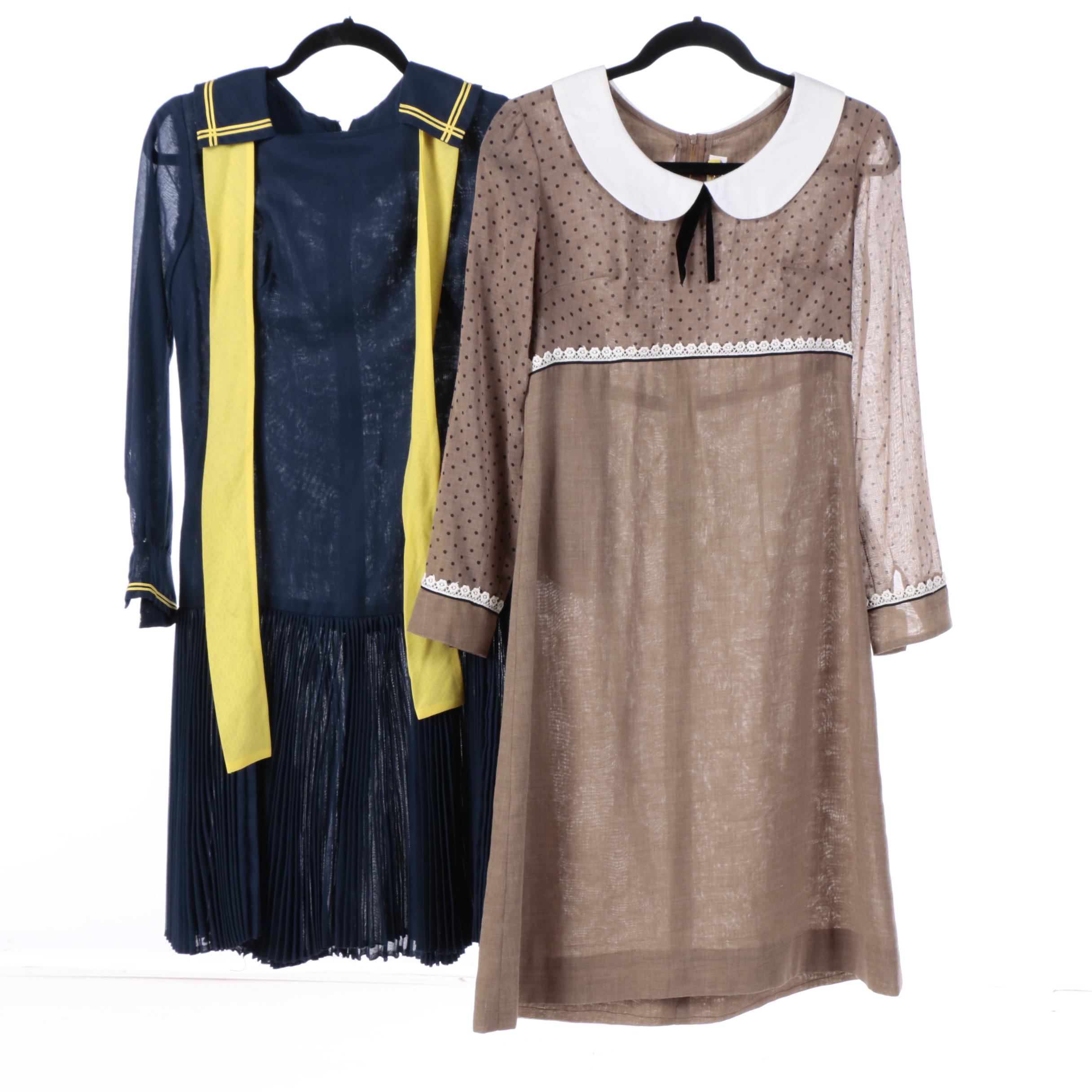 1970s Vintage Dresses Including Gay Gibson, Silk