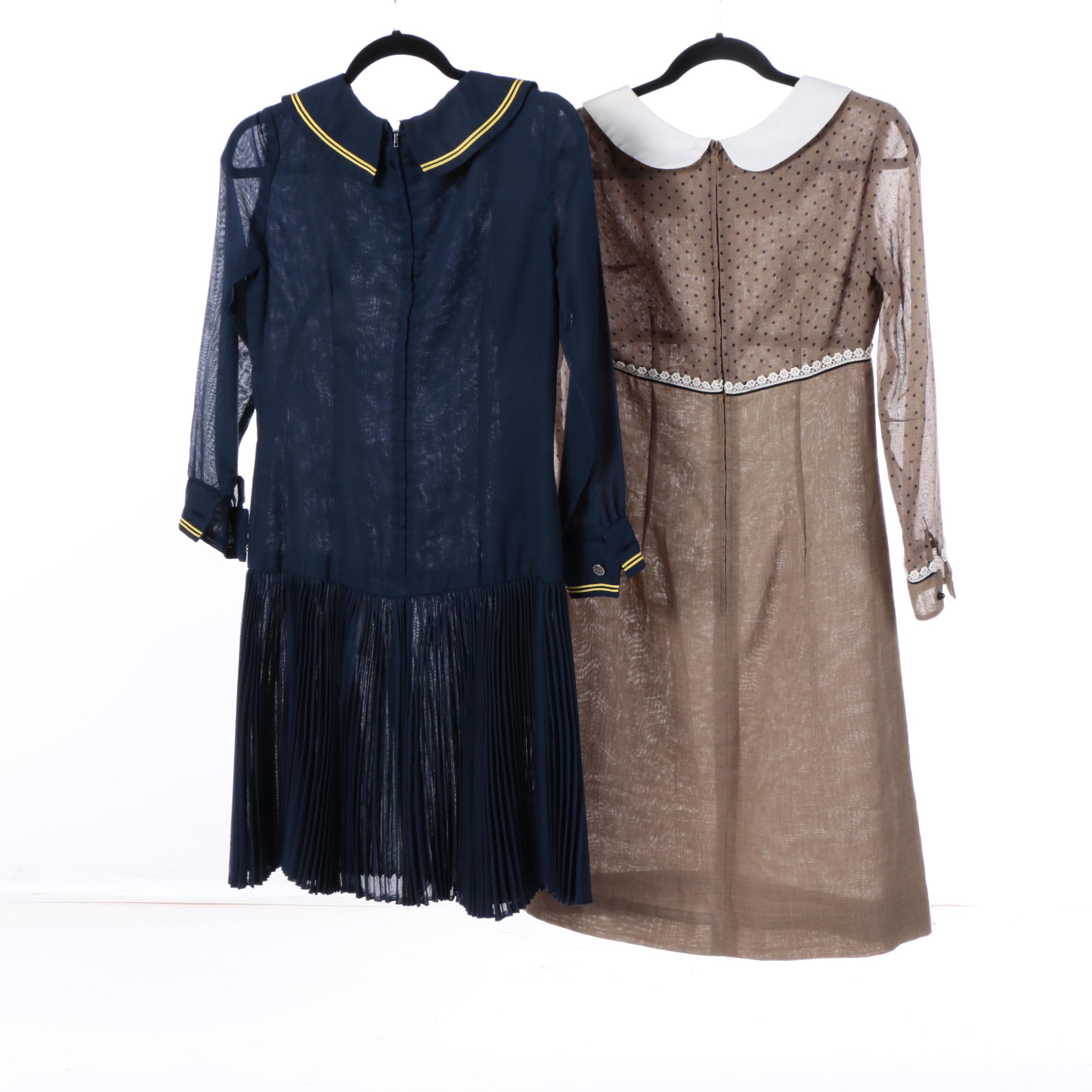 1970s Vintage Dresses Including Gay Gibson, Silk