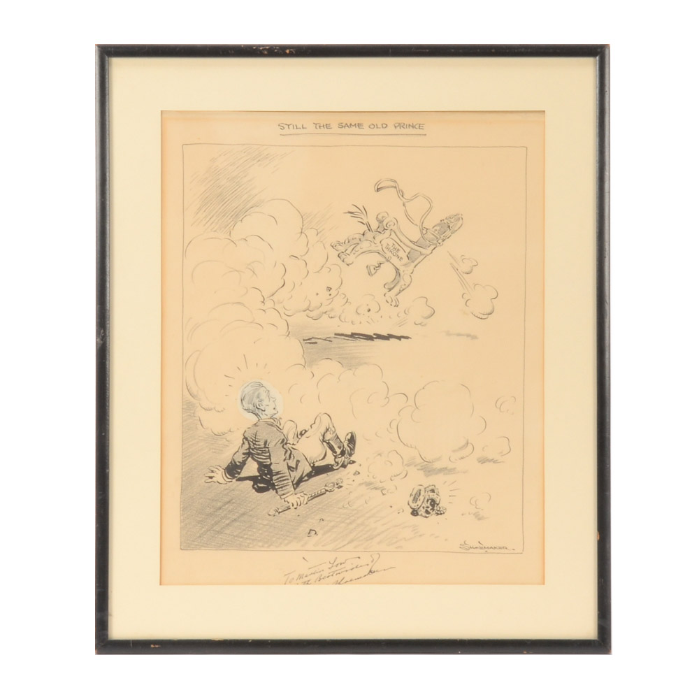 Vaughn Shoemaker 1936 Hand-drawn Editorial Cartoon for Chicago Daily News