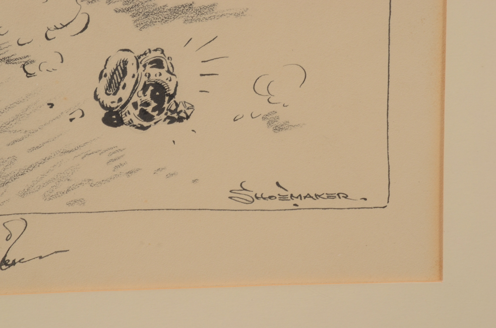 Vaughn Shoemaker 1936 Hand-drawn Editorial Cartoon for Chicago Daily News