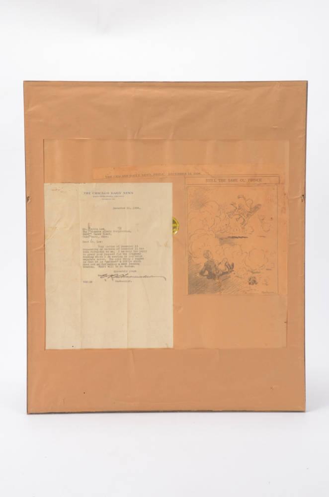 Vaughn Shoemaker 1936 Hand-drawn Editorial Cartoon for Chicago Daily News