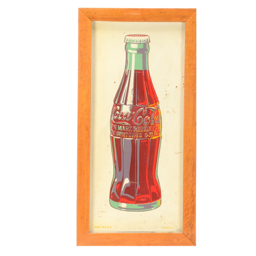 1940s-1950s "Coca-Cola" Porcelain Advertising Sign