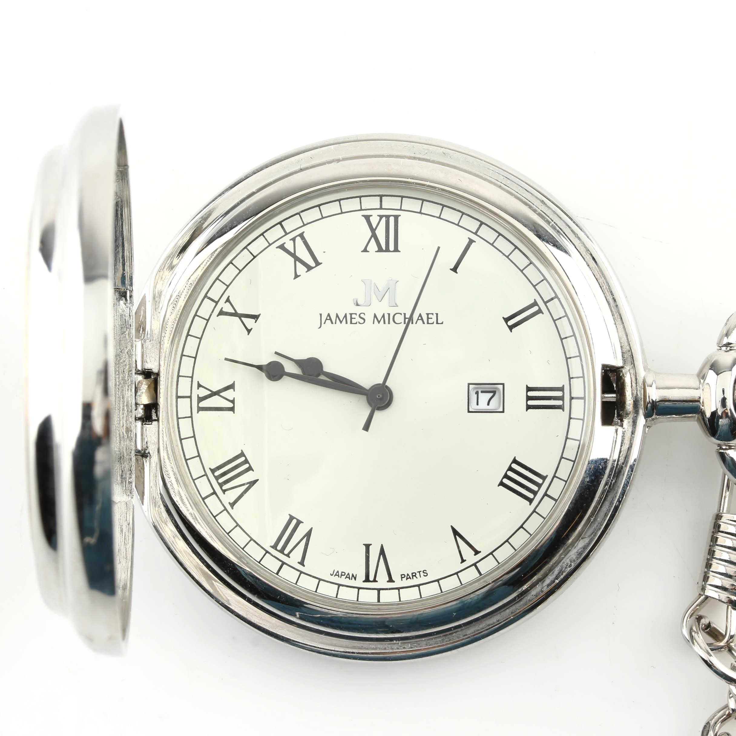 James Michael 1938 Walking Liberty Silver Half Dollar Pocket Watch