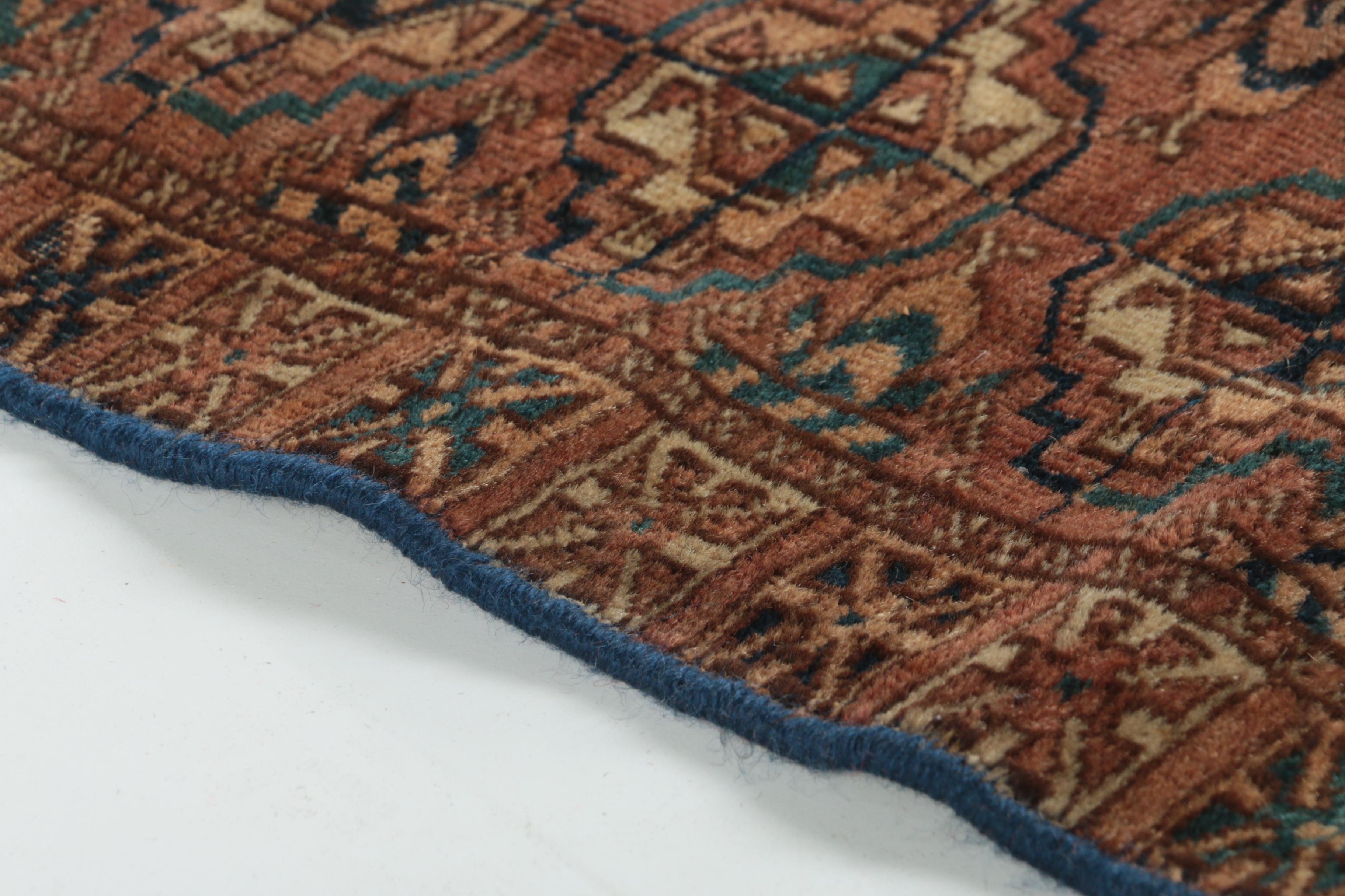 Semi-Antique Hand-Knotted Turkmen Tribal Wool Accent Rug