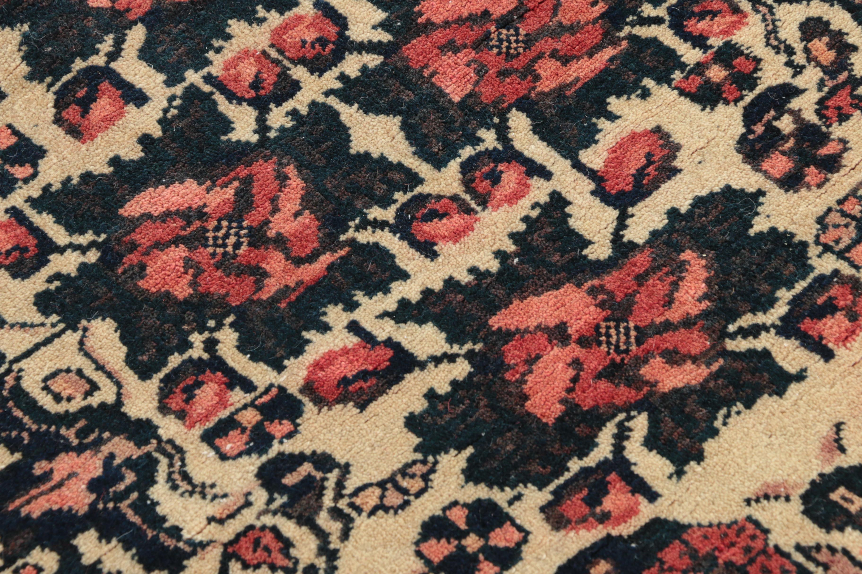 Hand-Knotted Karabagh-Style Wool Area Rug
