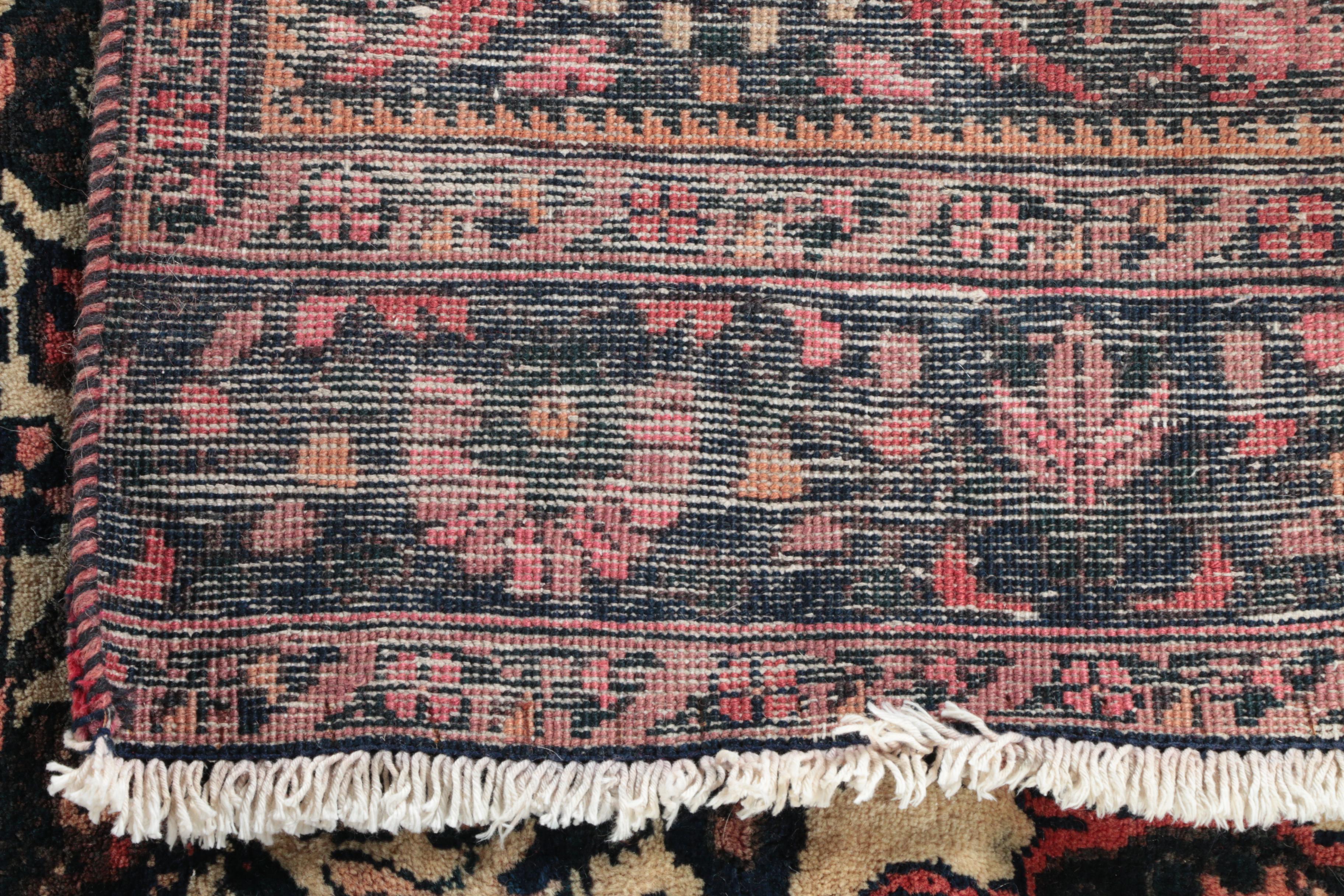Hand-Knotted Karabagh-Style Wool Area Rug
