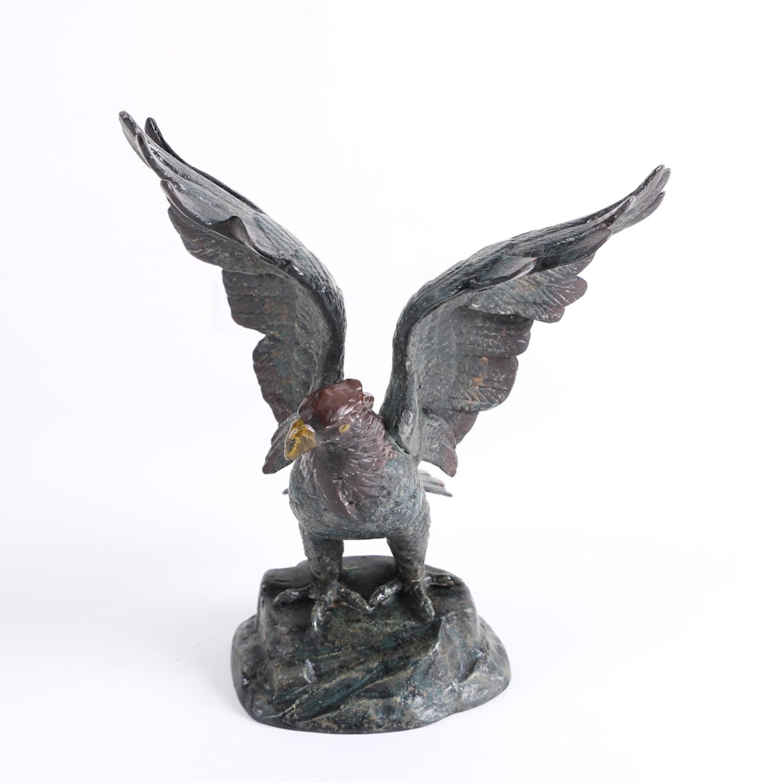 Cast Iron Eagle Figurine