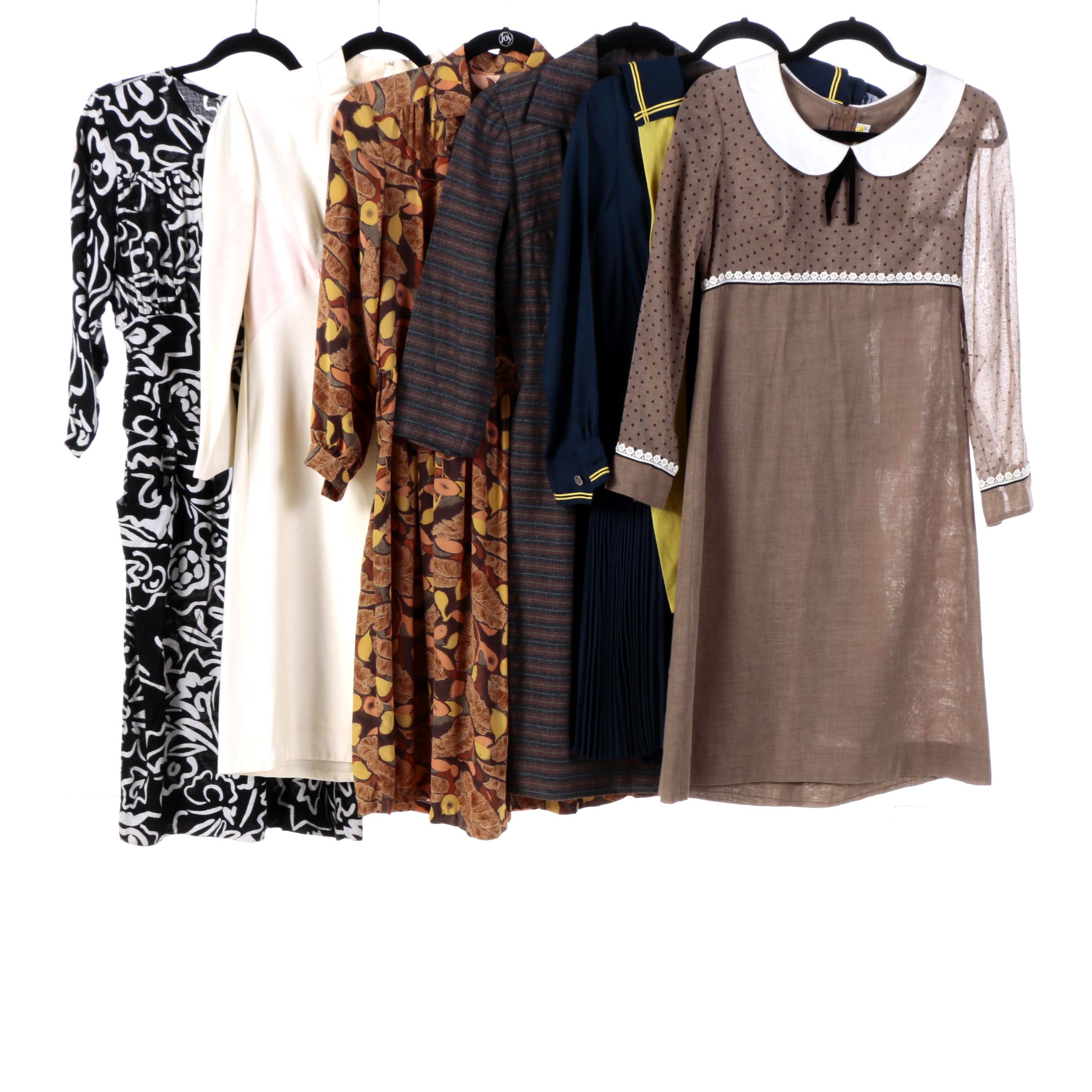 1970s Vintage Dresses Including Gay Gibson, Silk