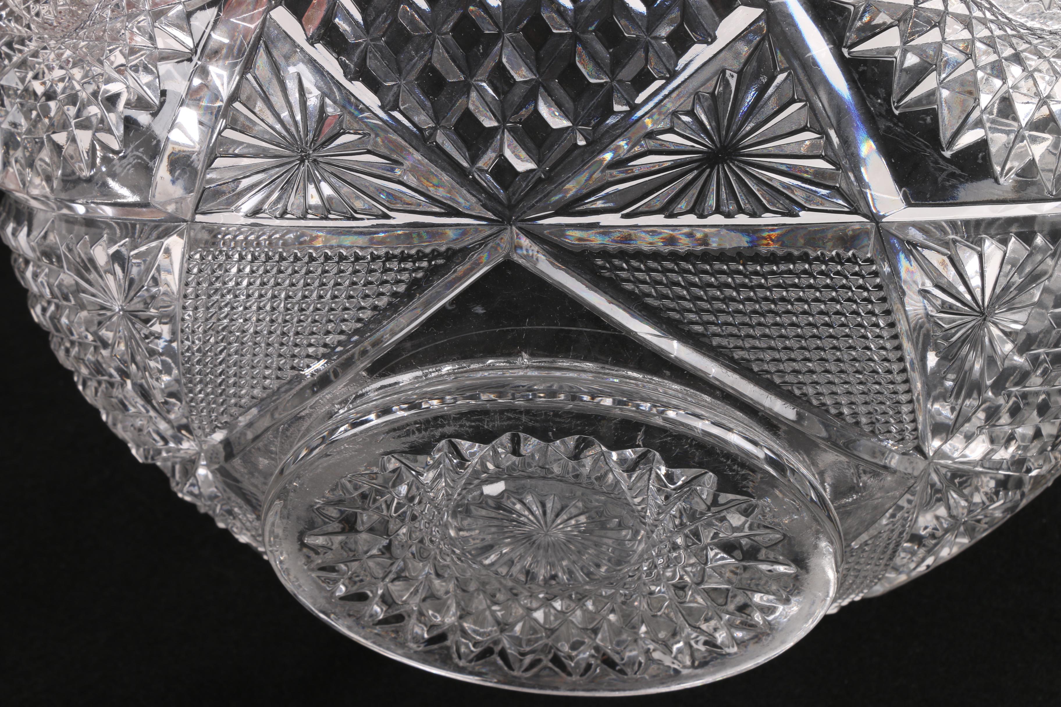 "Hobstar" Glass Bowl