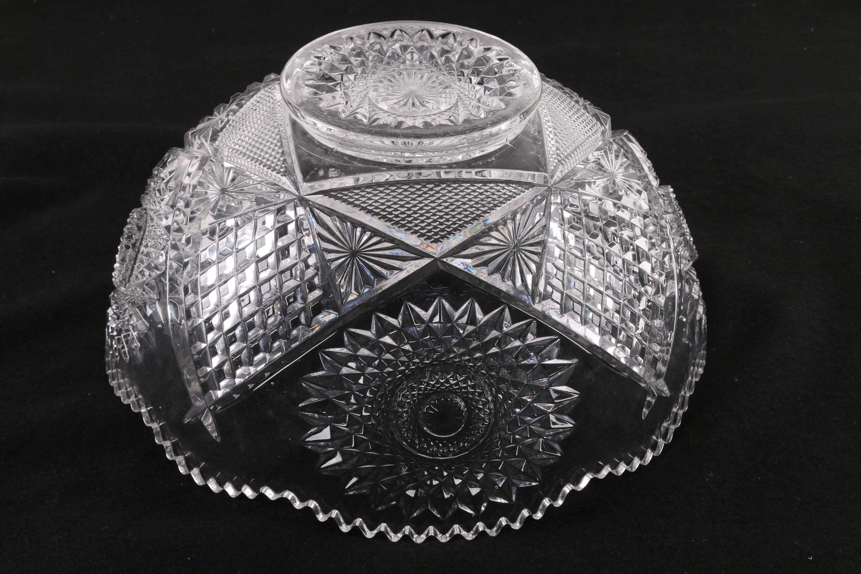 "Hobstar" Glass Bowl