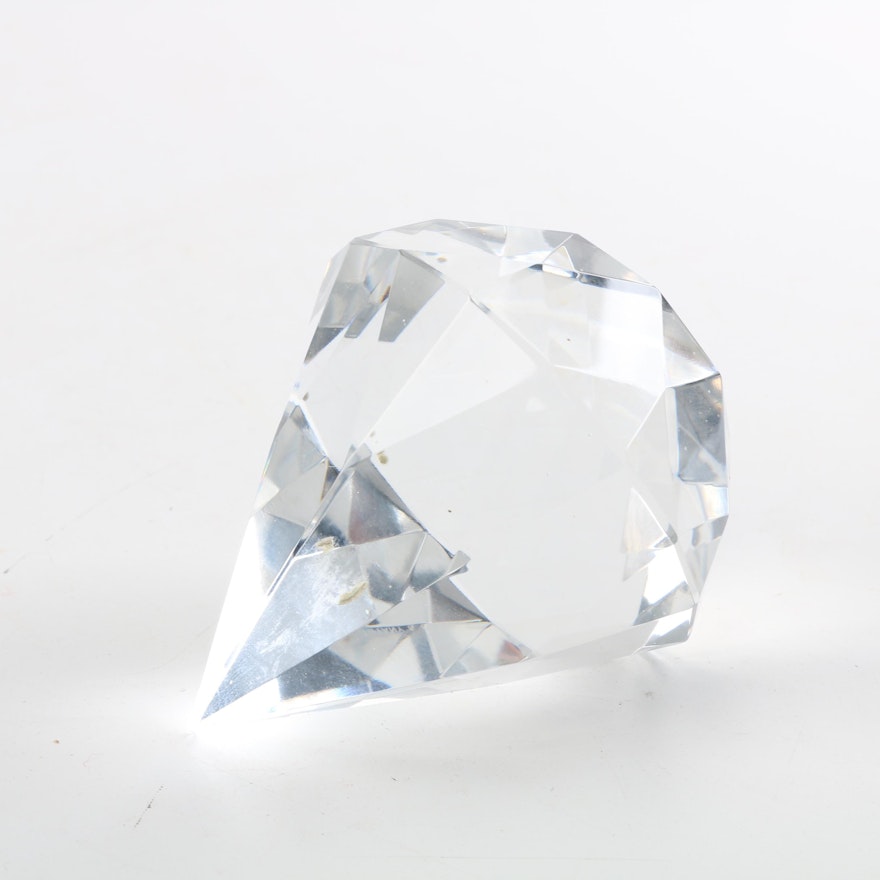 Tiffany & Co. Crystal Paperweight Diamond