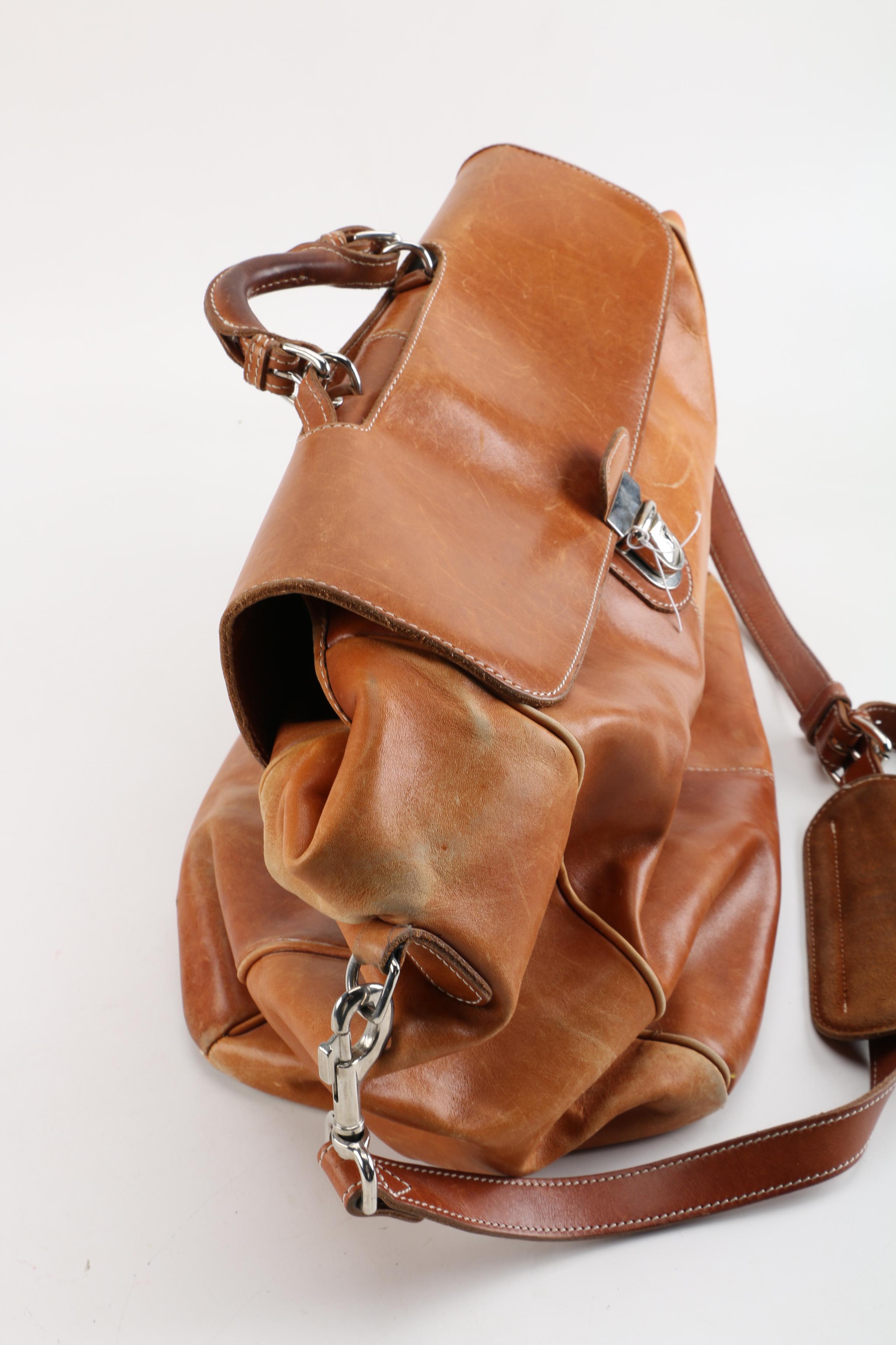 Mulholland Brothers Leather Duffel Bag
