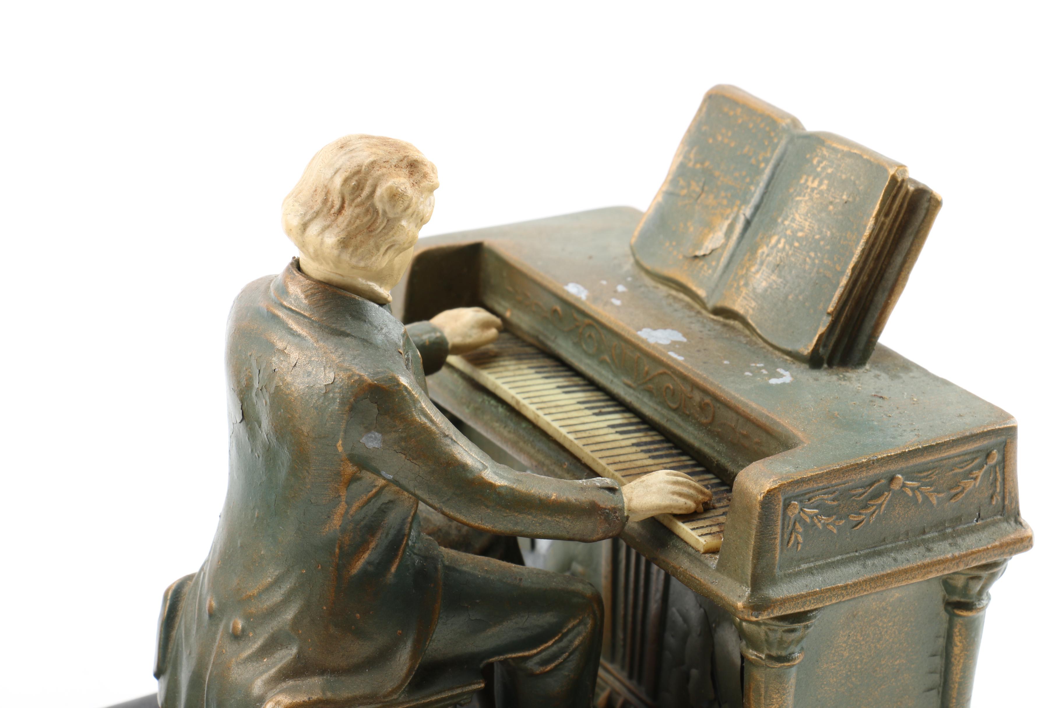 J.B. Hirsch 1932 "Beethoven Playing the Piano" Bookends