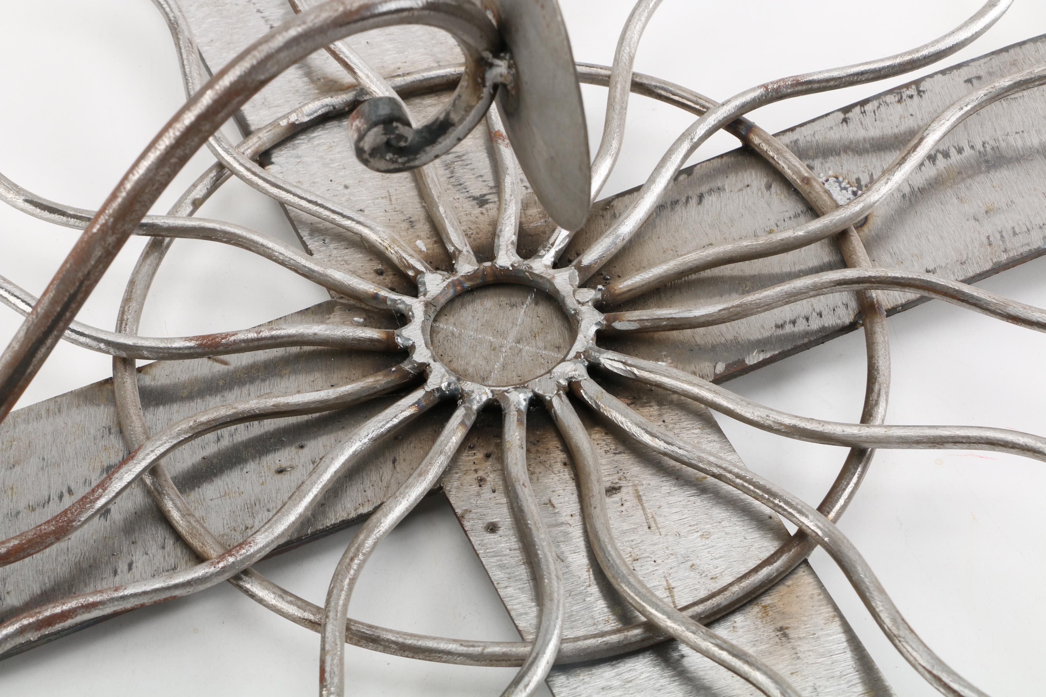 Handmade Steel Cross Shaped Candle Sconce