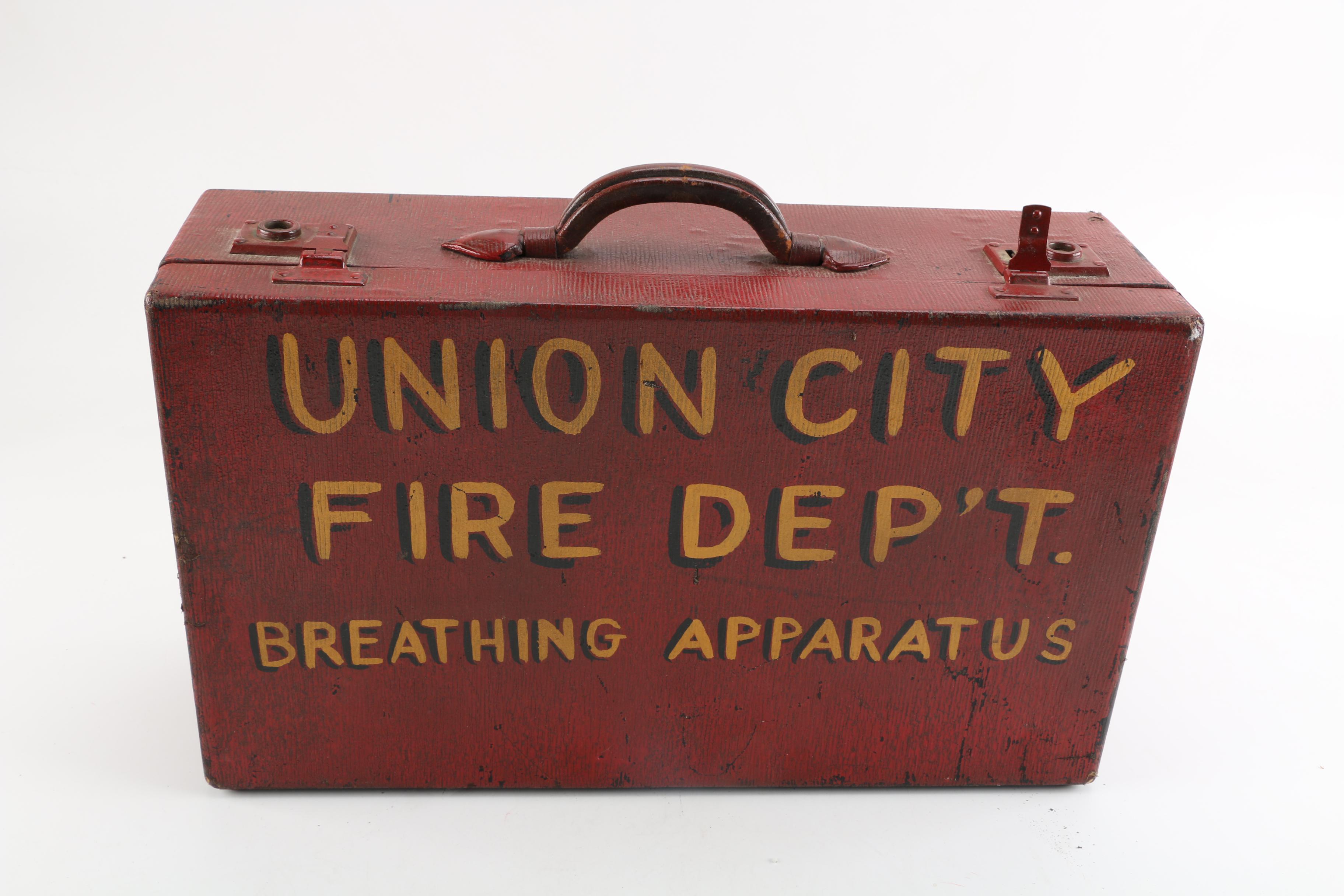 Vintage Doctors Bag and Union City Fire Dept. Breathing Apparatus Case