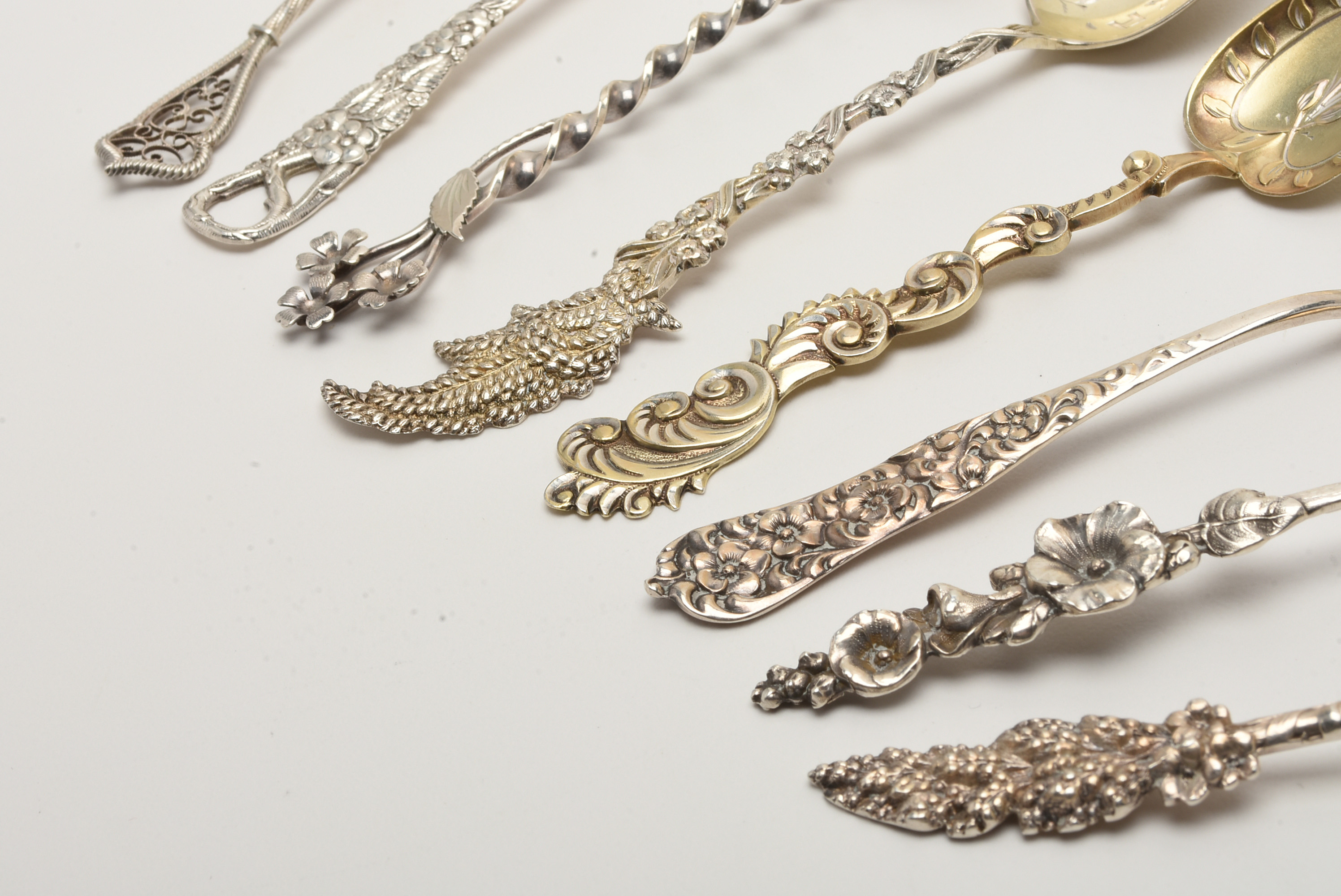 Collection of Antique Sterling Silver Demitasse and Tea Spoons