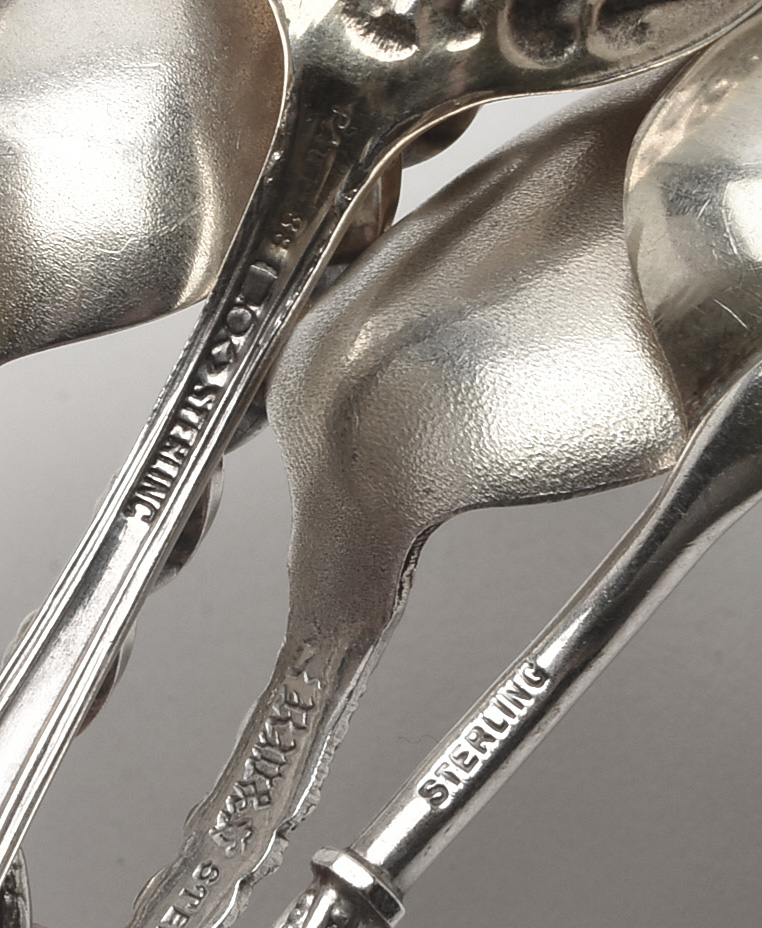 Collection of Antique Sterling Silver Demitasse and Tea Spoons