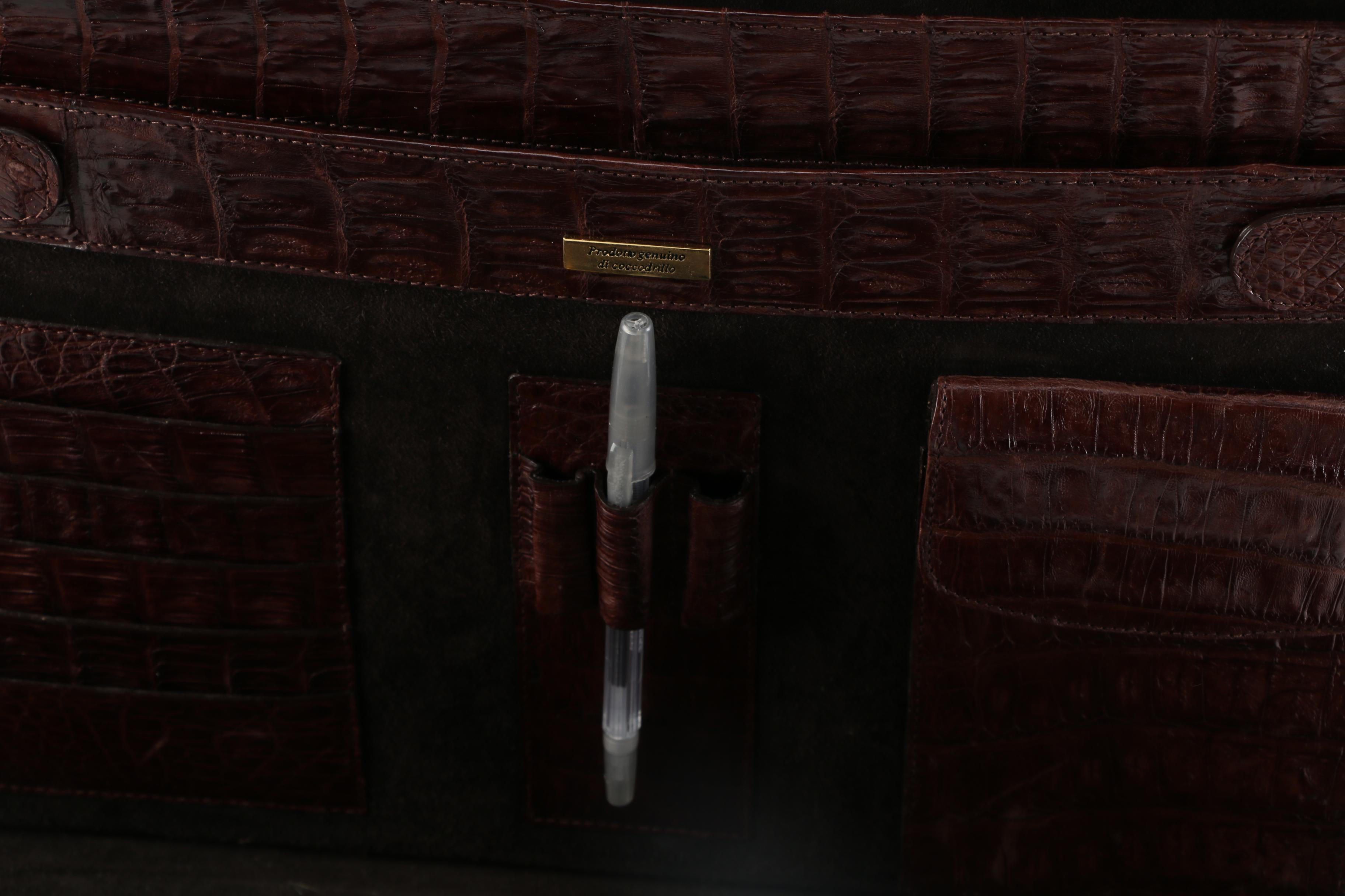 Vintage Dimuri Caiman Briefcase with Alligator Wallet