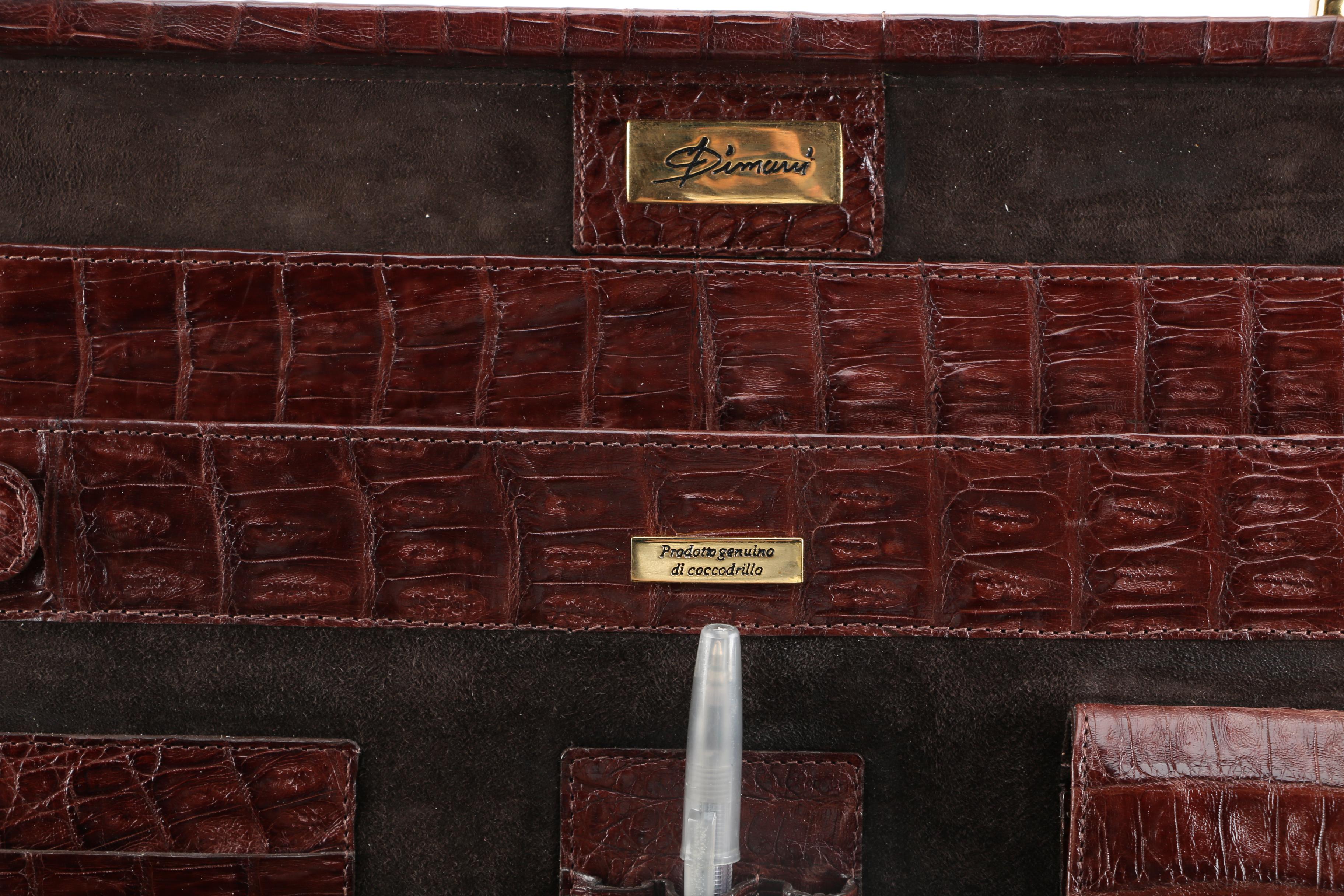Vintage Dimuri Caiman Briefcase with Alligator Wallet