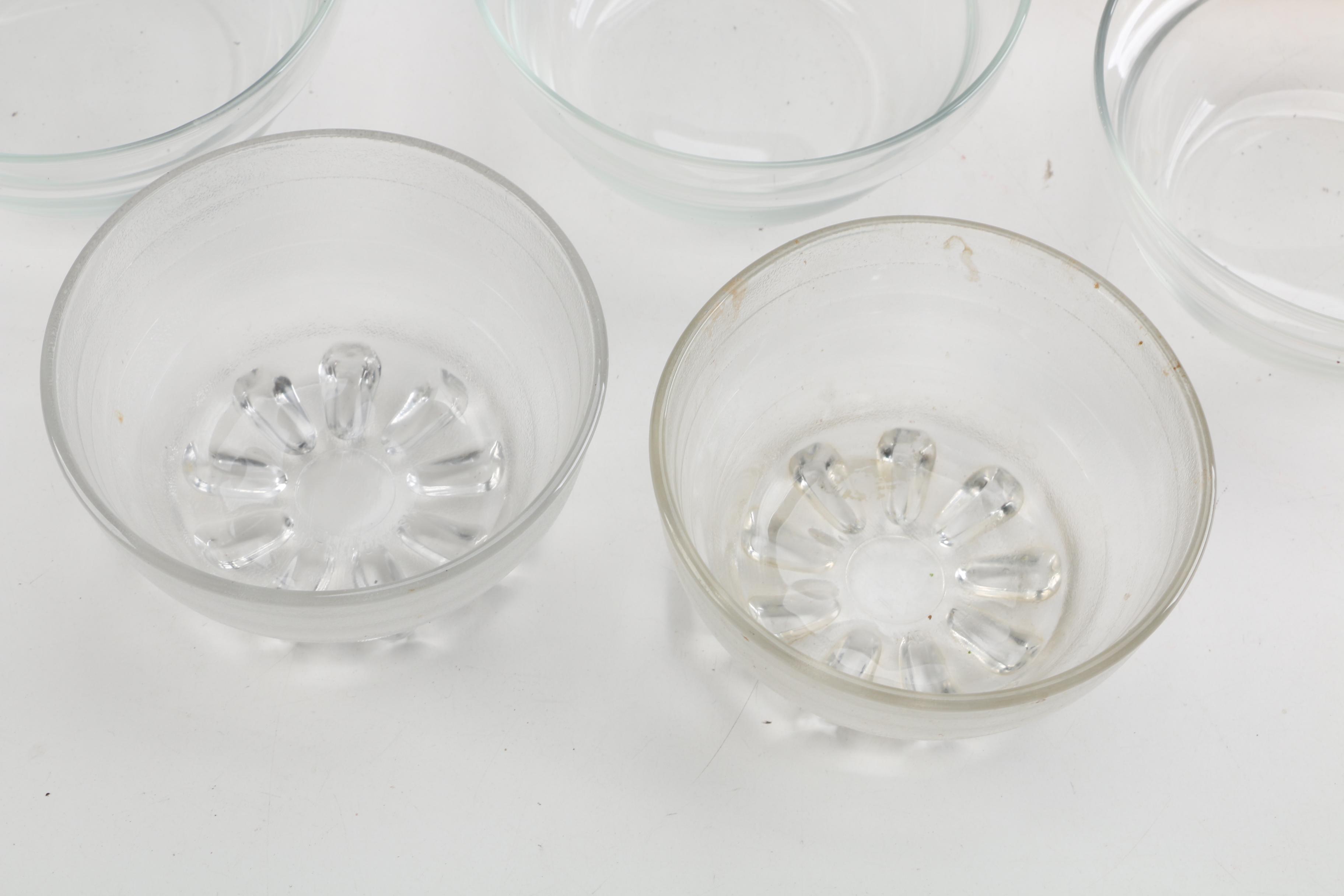 Pink Depression Glass Platter and Other Glass Serveware