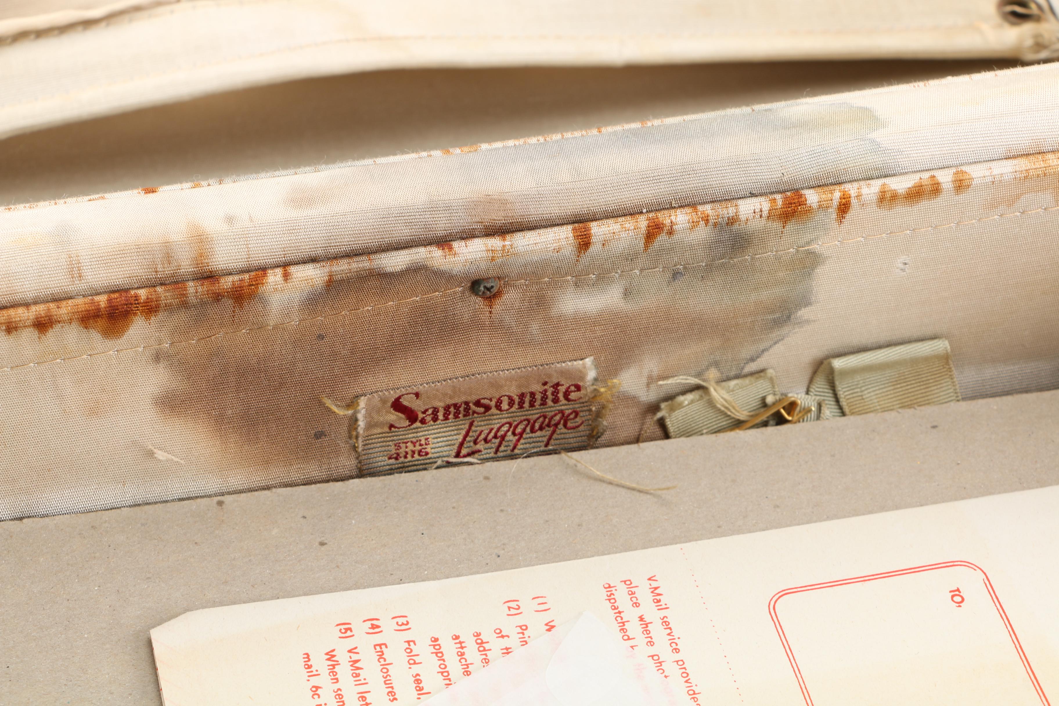 Vintage Crocodile and Crocodile Embossed Leather Suitcases