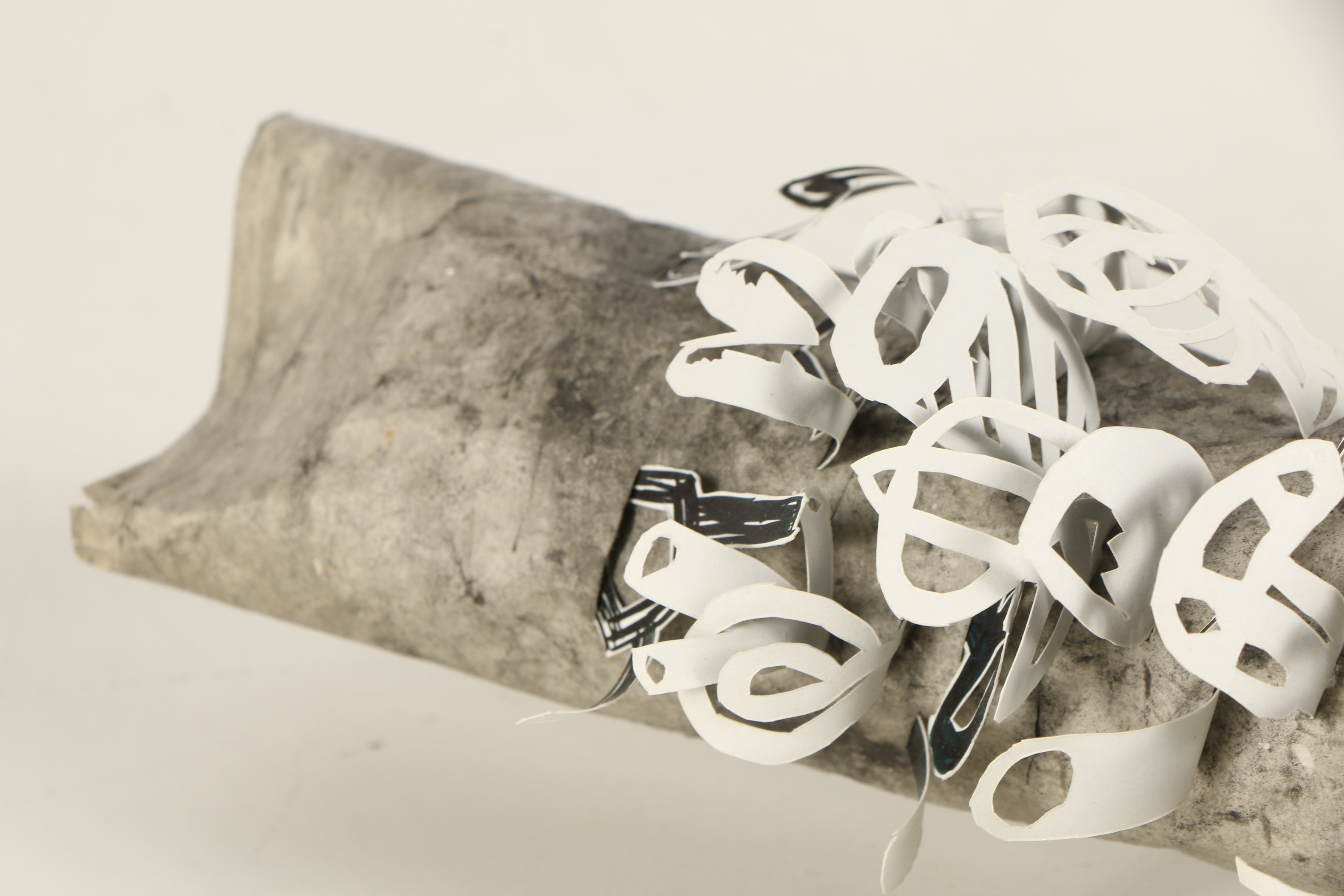 Mark Fox Paper Sculpture "Oddment (Leadpipe with Disease)"