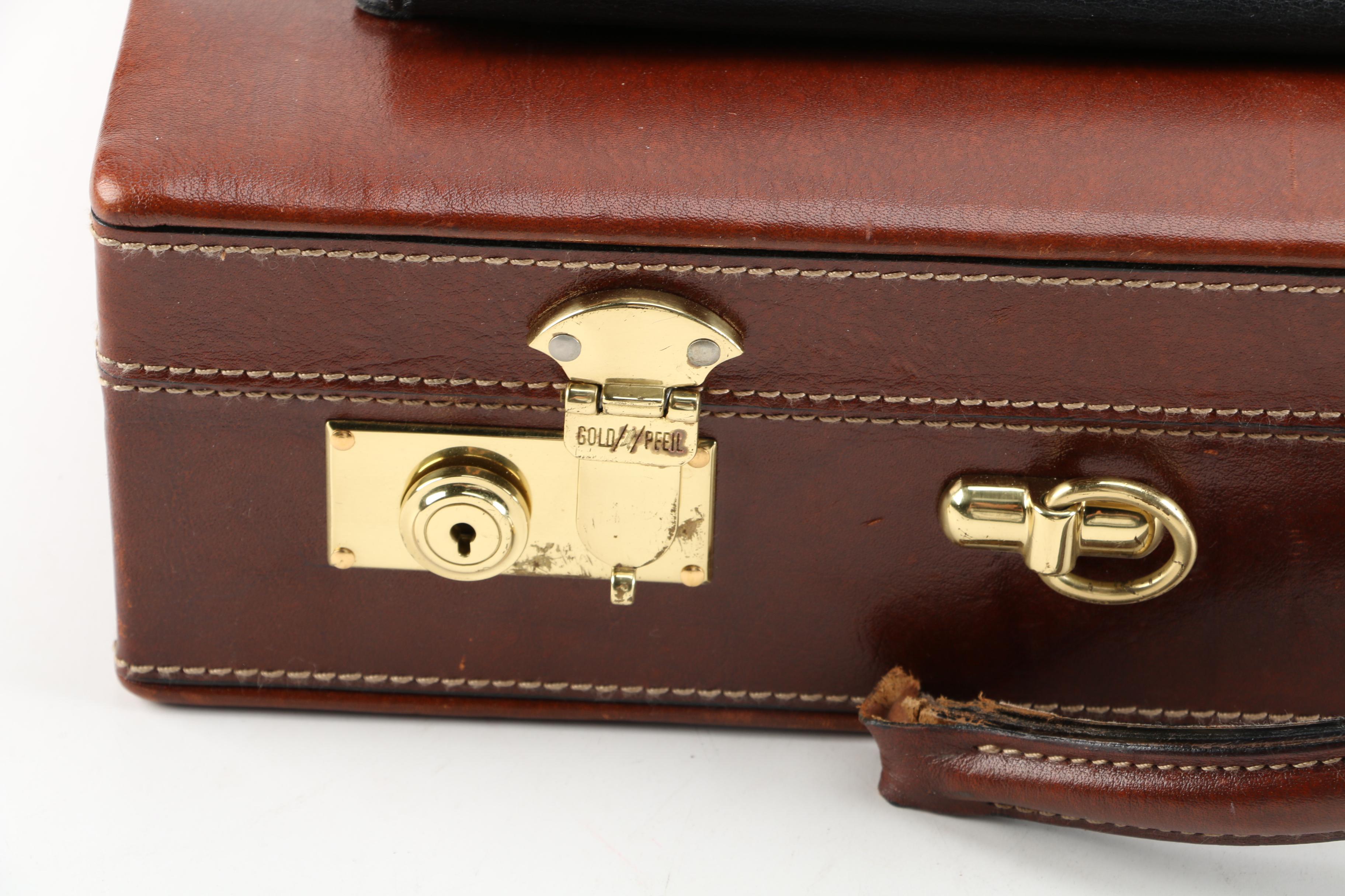 Vintage Goldpfeil Leather Briefcase and Messenger Case