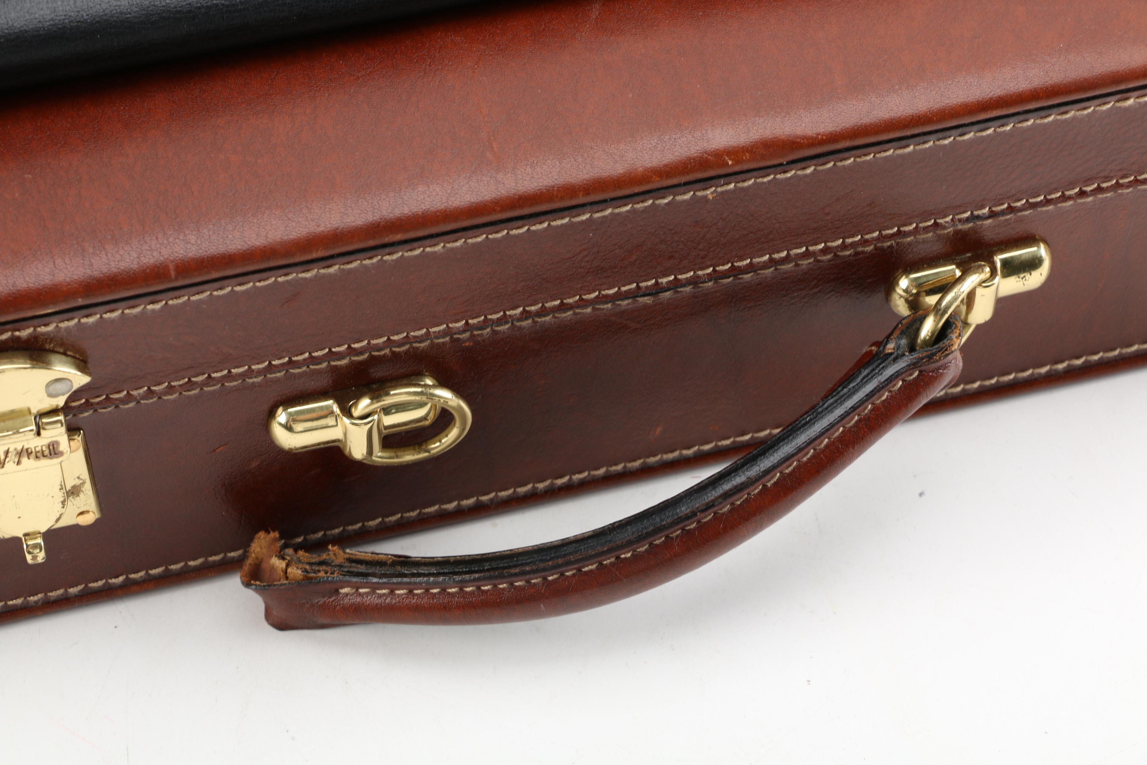 Vintage Goldpfeil Leather Briefcase and Messenger Case