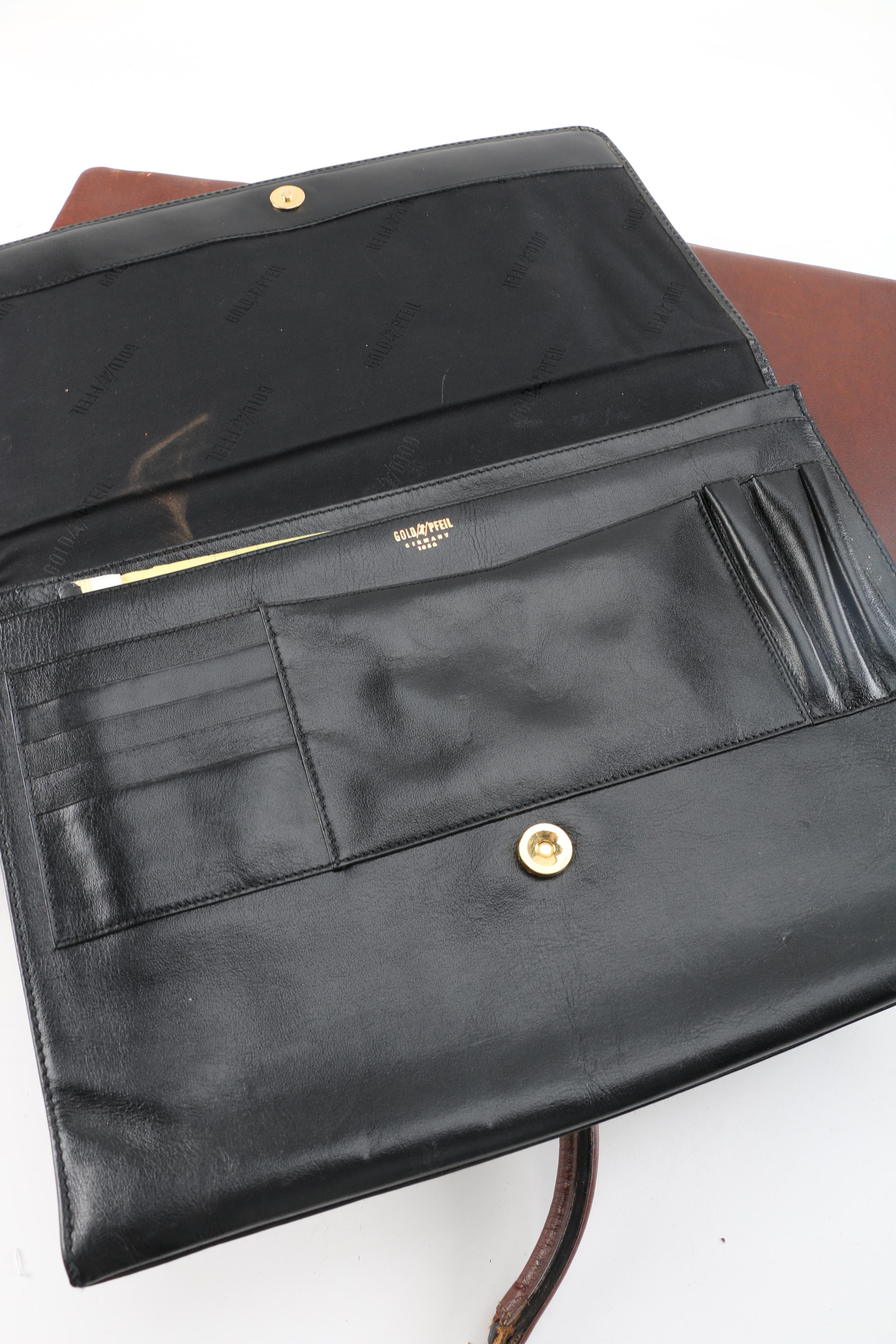 Vintage Goldpfeil Leather Briefcase and Messenger Case