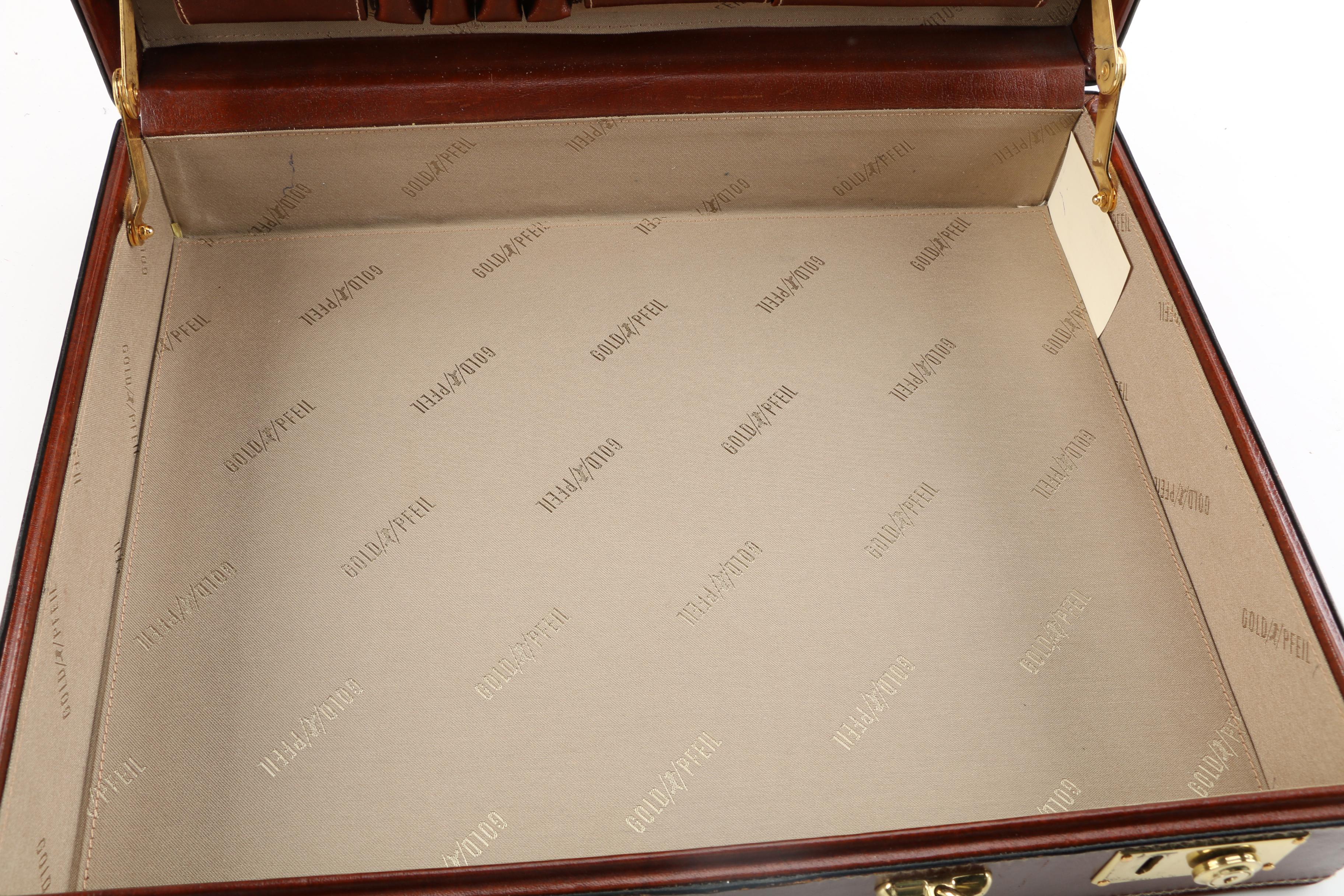 Vintage Goldpfeil Leather Briefcase and Messenger Case