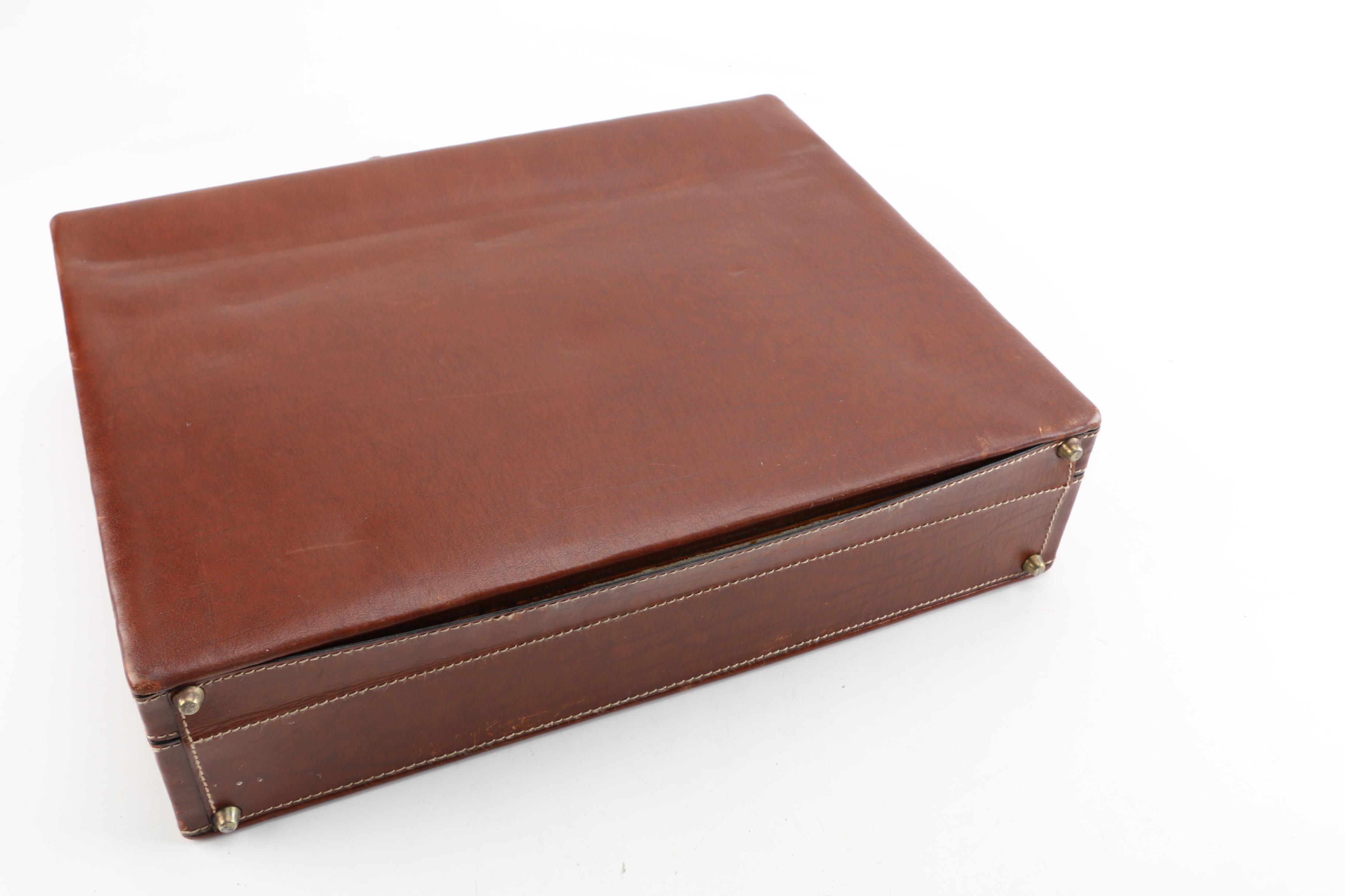 Vintage Goldpfeil Leather Briefcase and Messenger Case