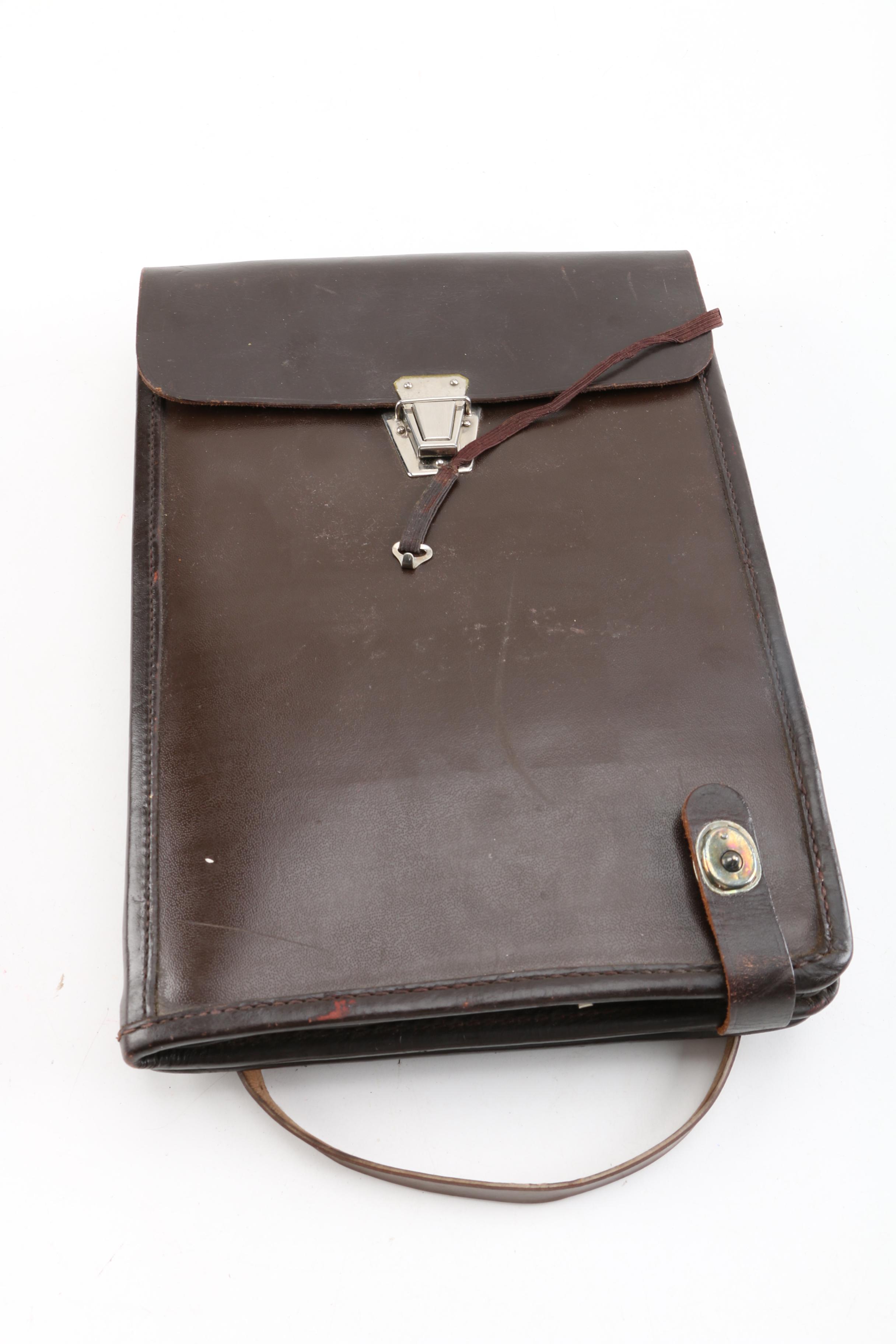 WWII USAAF Navigator Type A4 Leather Briefcase and Document Case