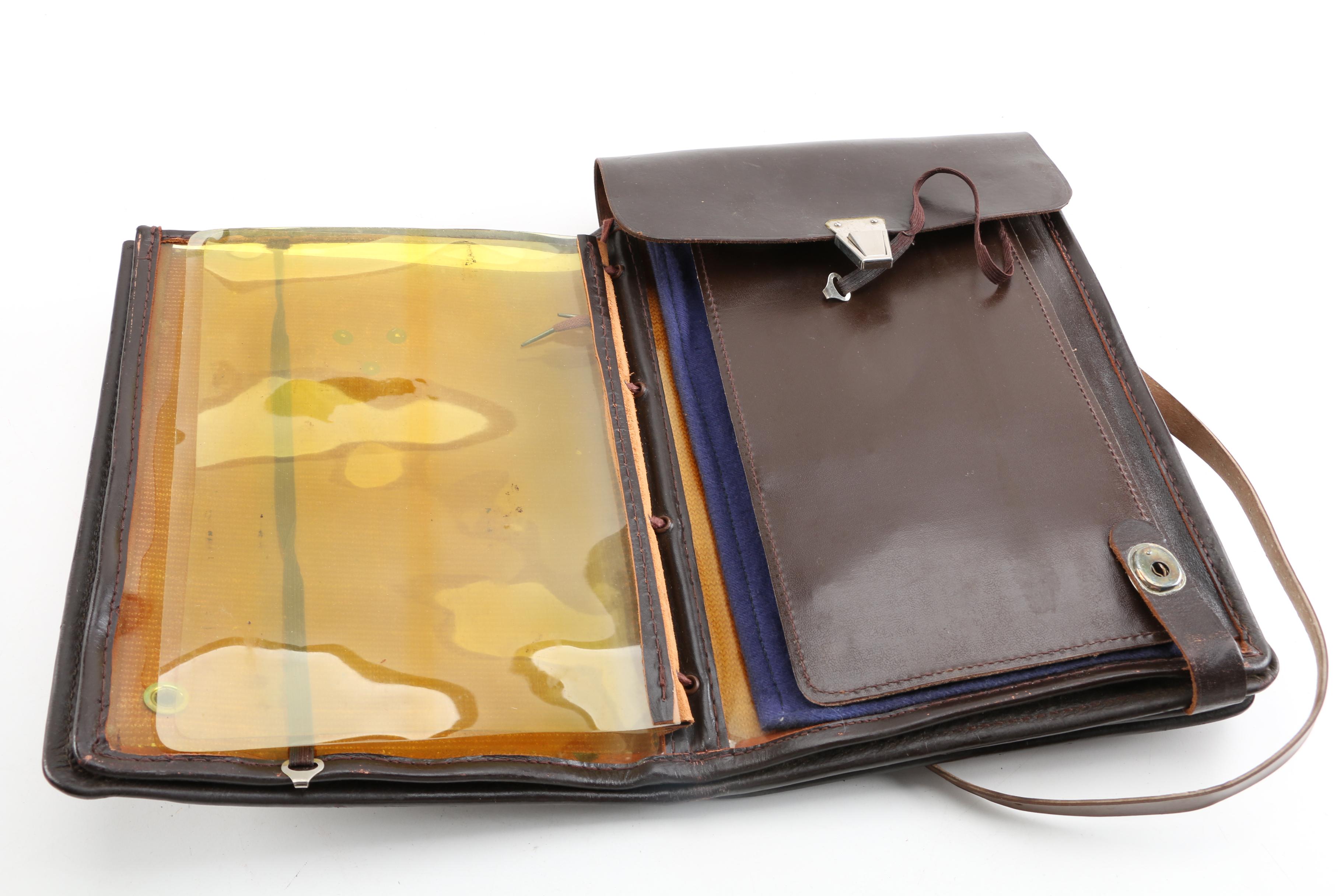 WWII USAAF Navigator Type A4 Leather Briefcase and Document Case