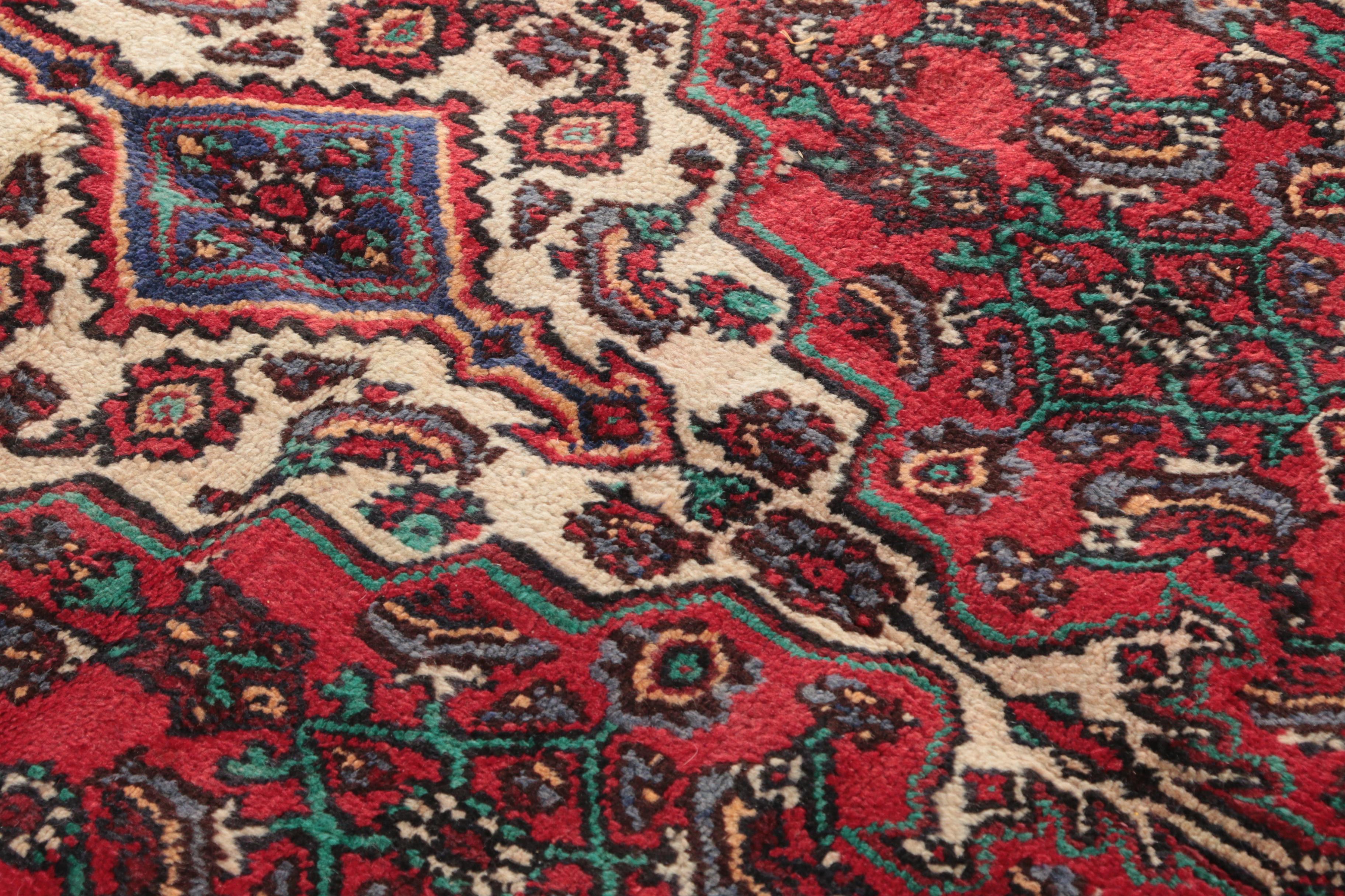 Hand-Knotted Persian Hamadan Wool Area Rug