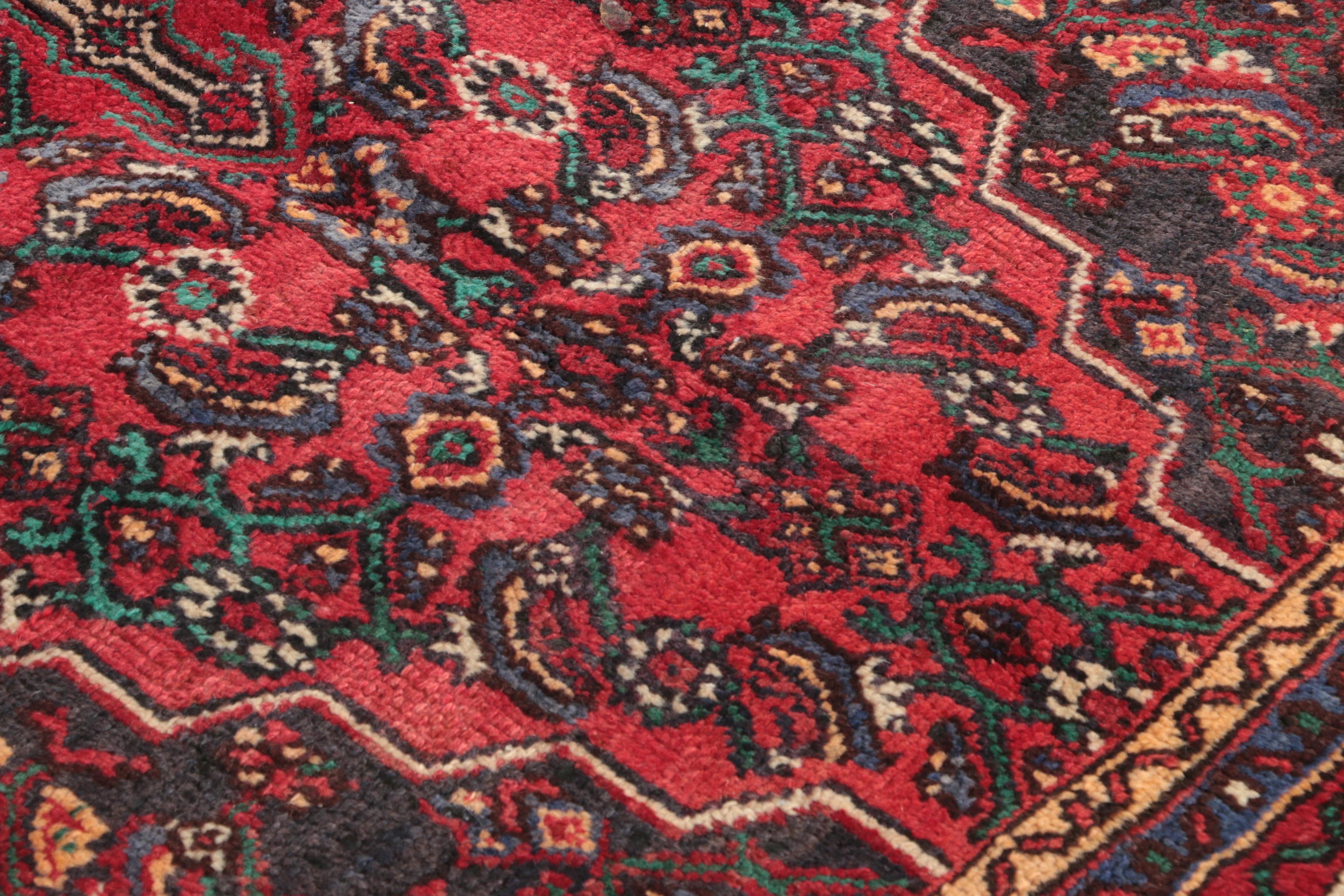 Hand-Knotted Persian Hamadan Wool Area Rug