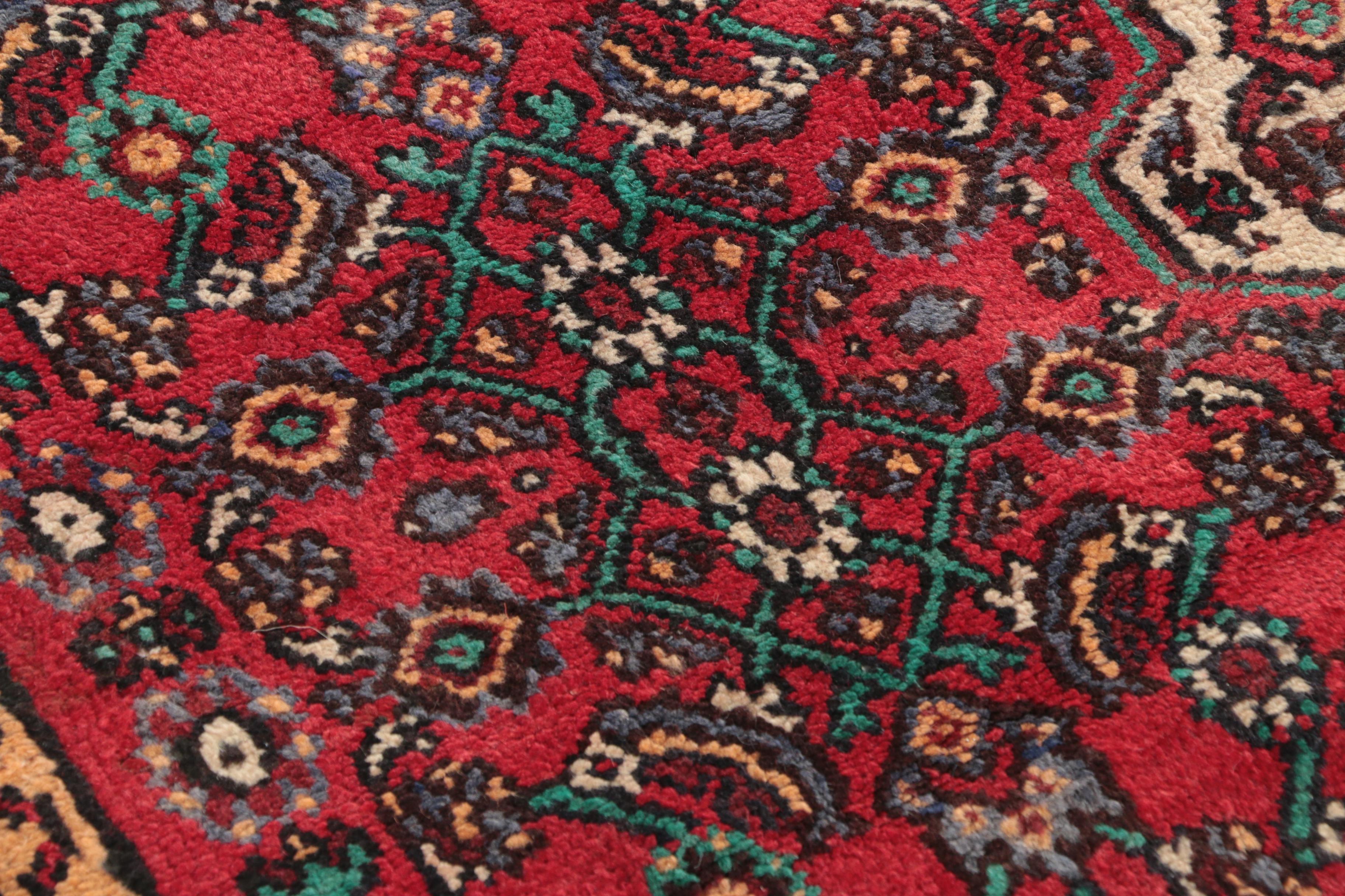 Hand-Knotted Persian Hamadan Wool Area Rug