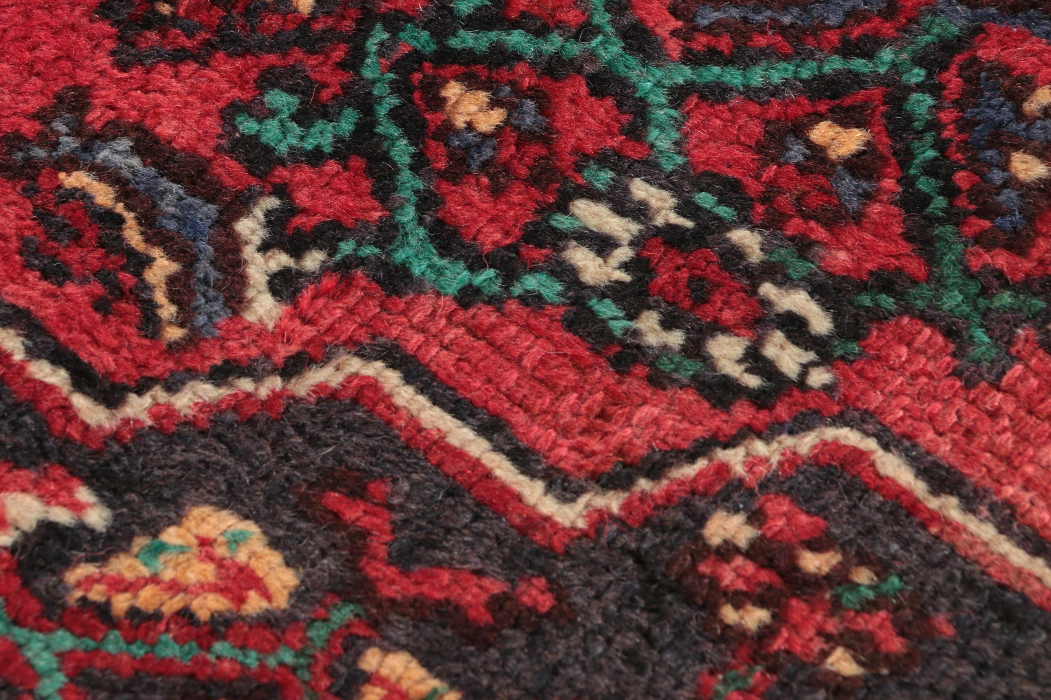 Hand-Knotted Persian Hamadan Wool Area Rug