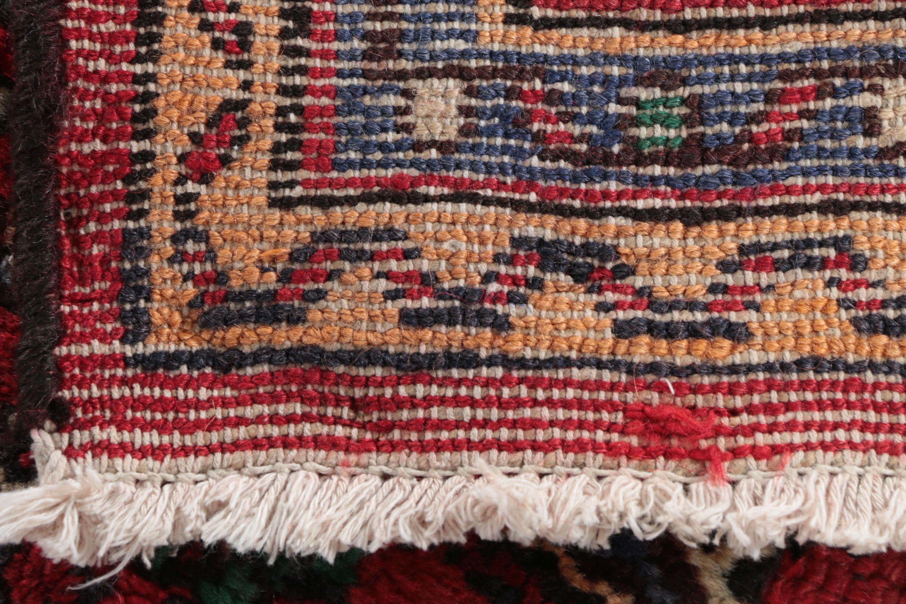 Hand-Knotted Persian Hamadan Wool Area Rug