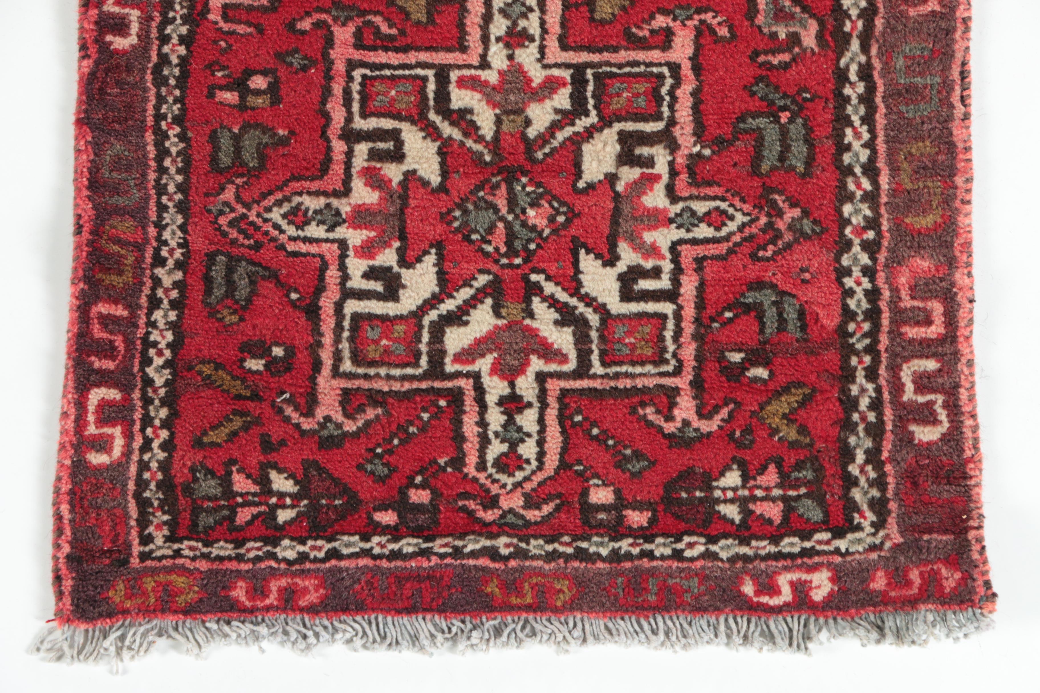 Hand-Knotted Persian Karaja Carpet Runner