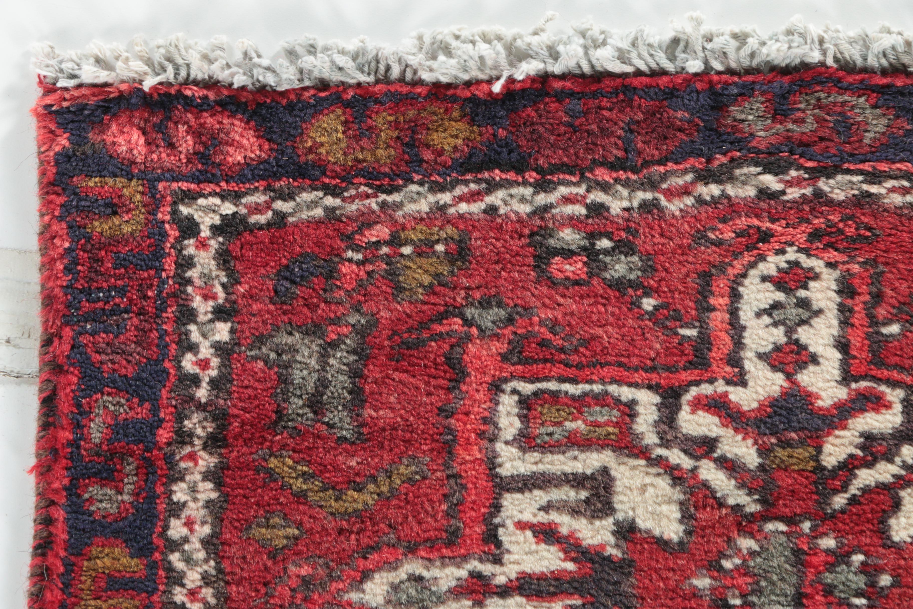 Hand-Knotted Persian Karaja Carpet Runner