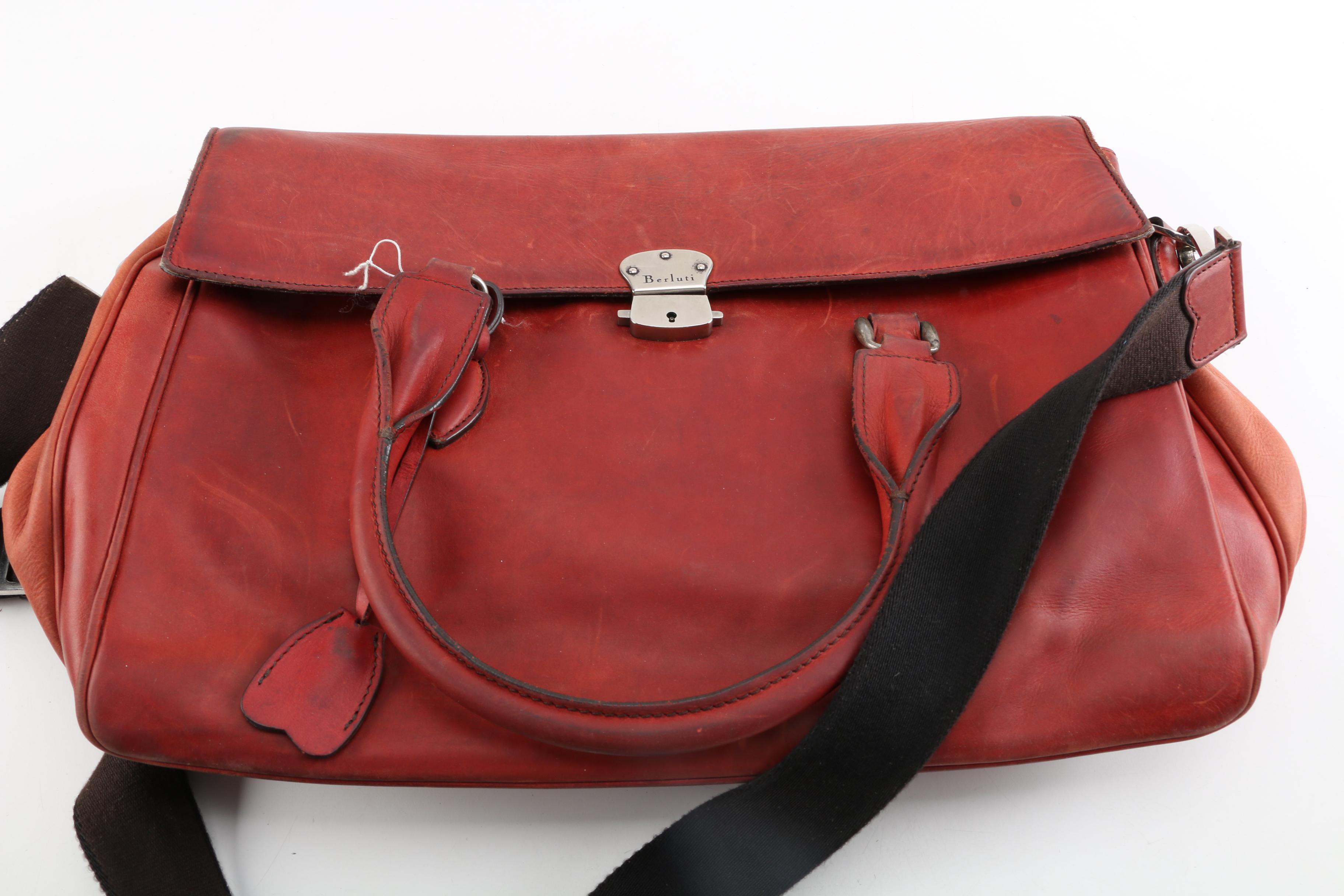 Tusting and Berluti Leather Messenger Bags