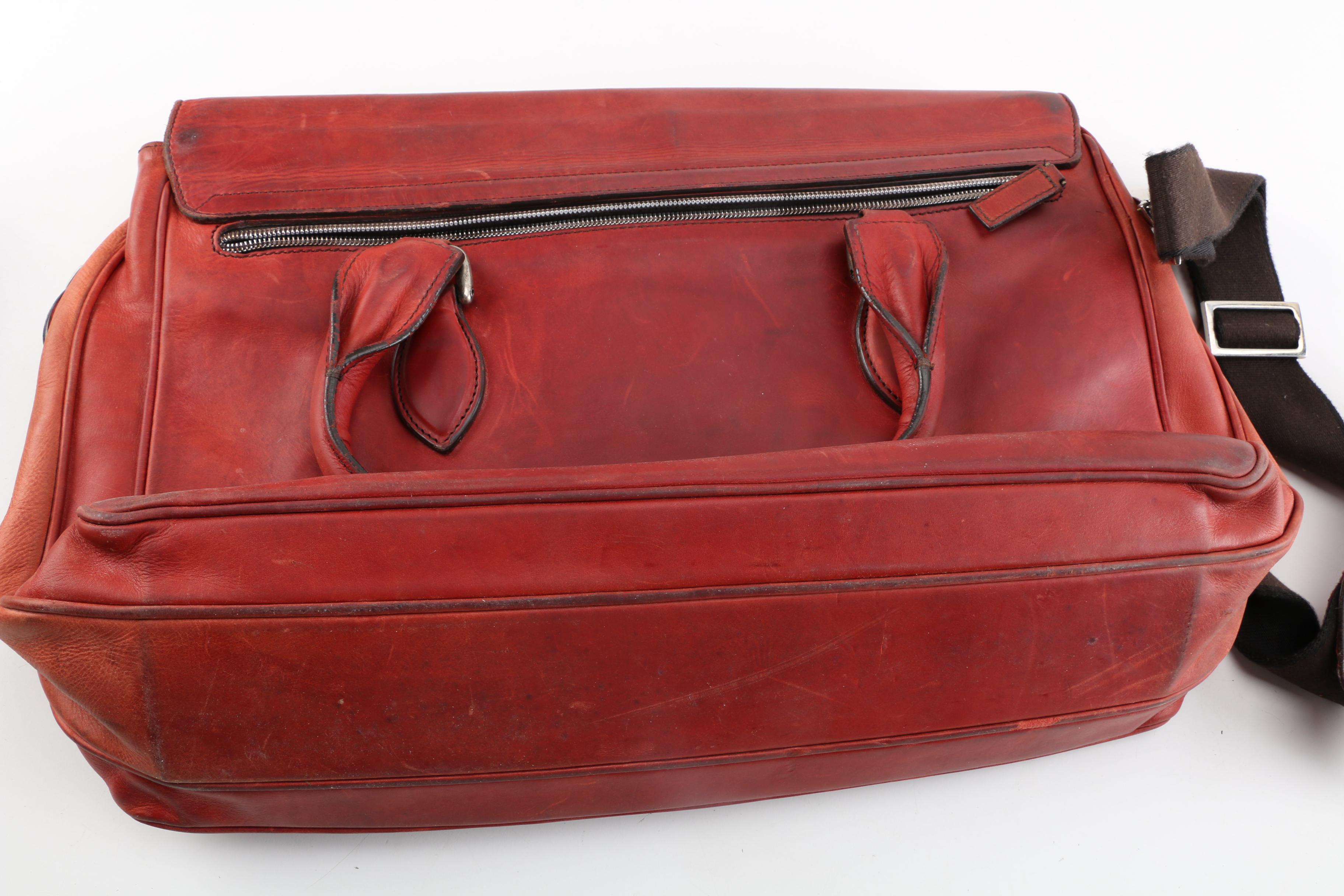 Tusting and Berluti Leather Messenger Bags