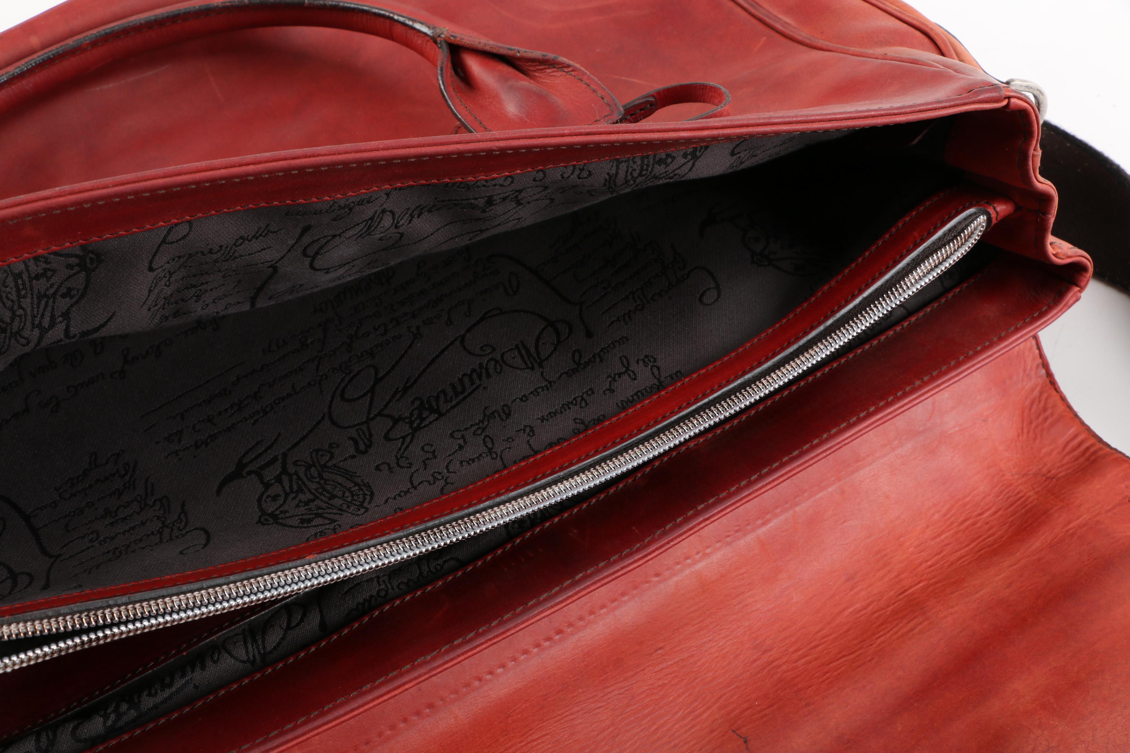 Tusting and Berluti Leather Messenger Bags